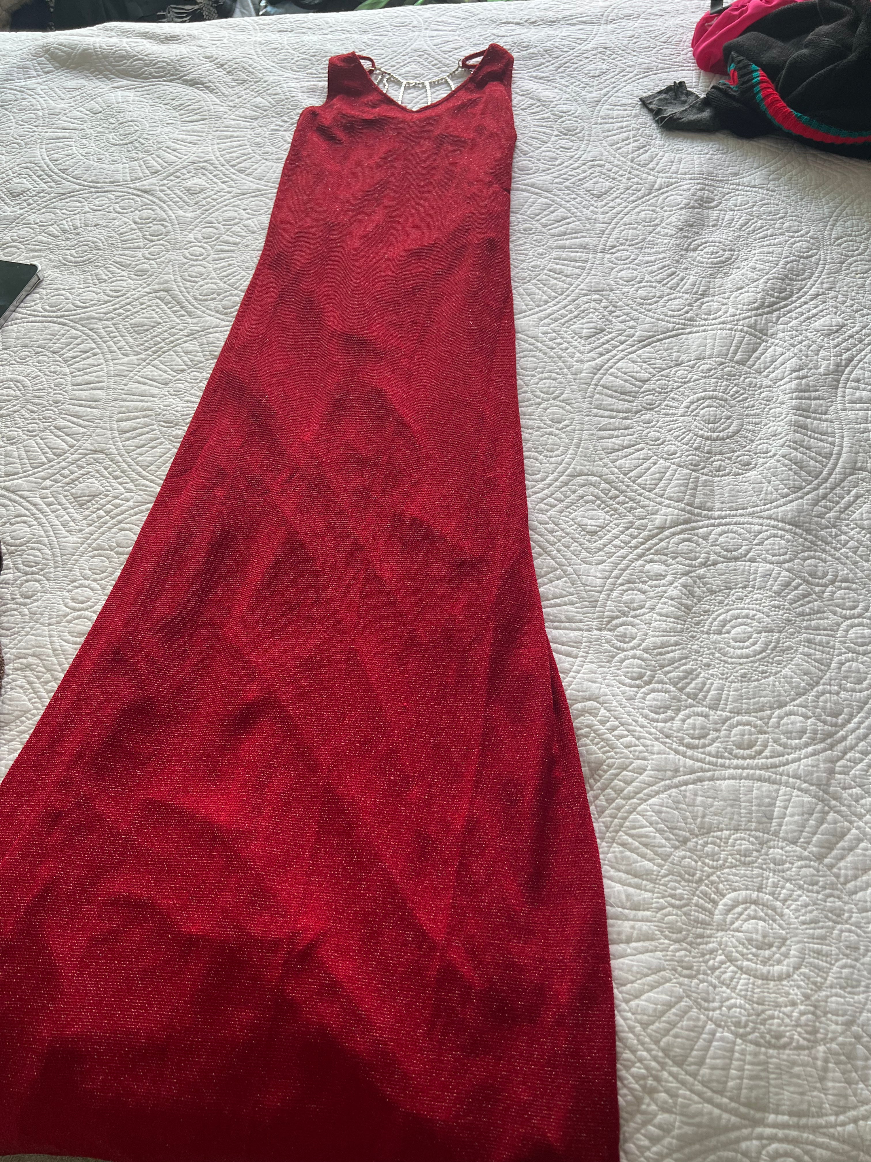 Red maxi dress