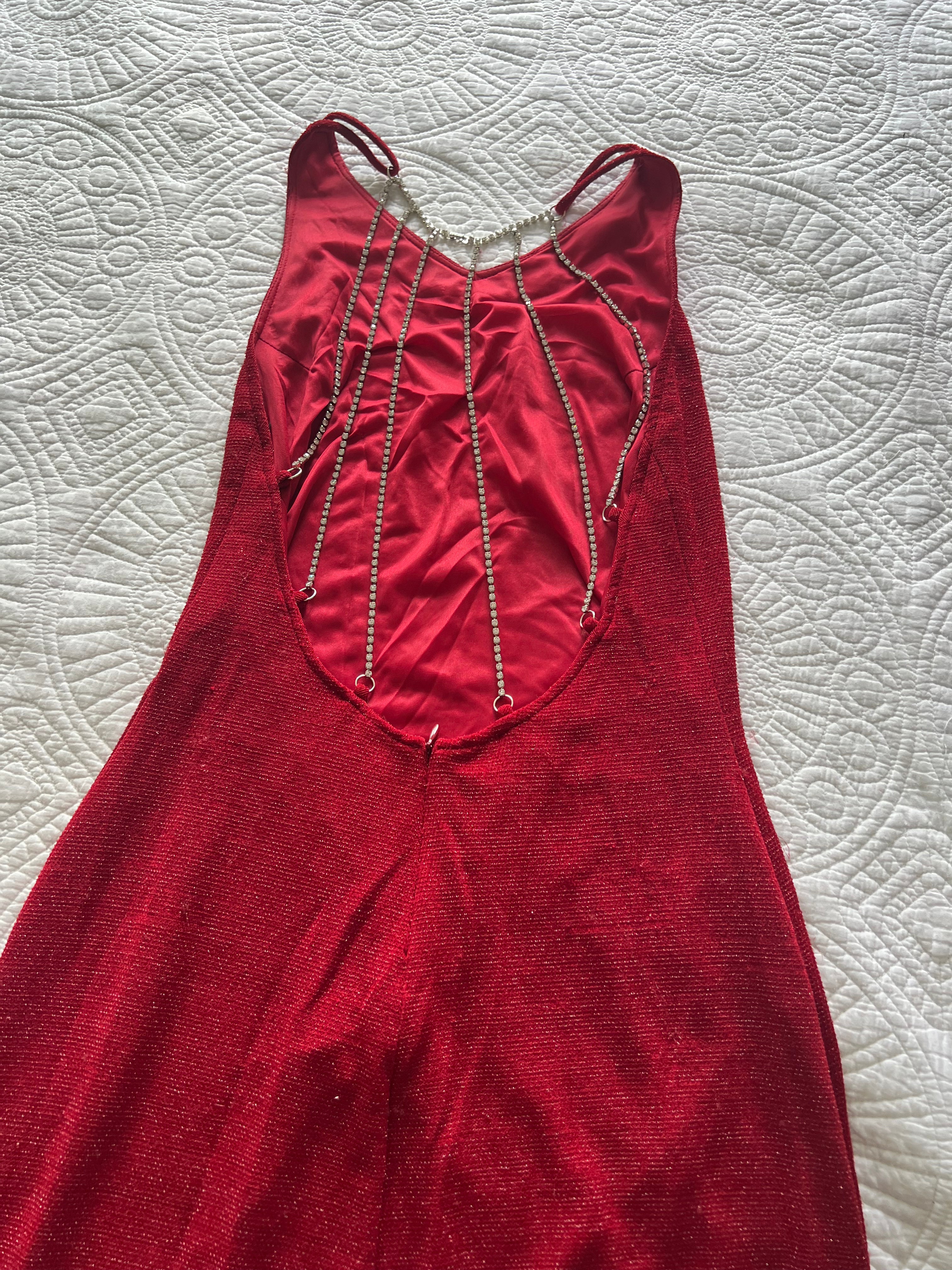 Red maxi dress