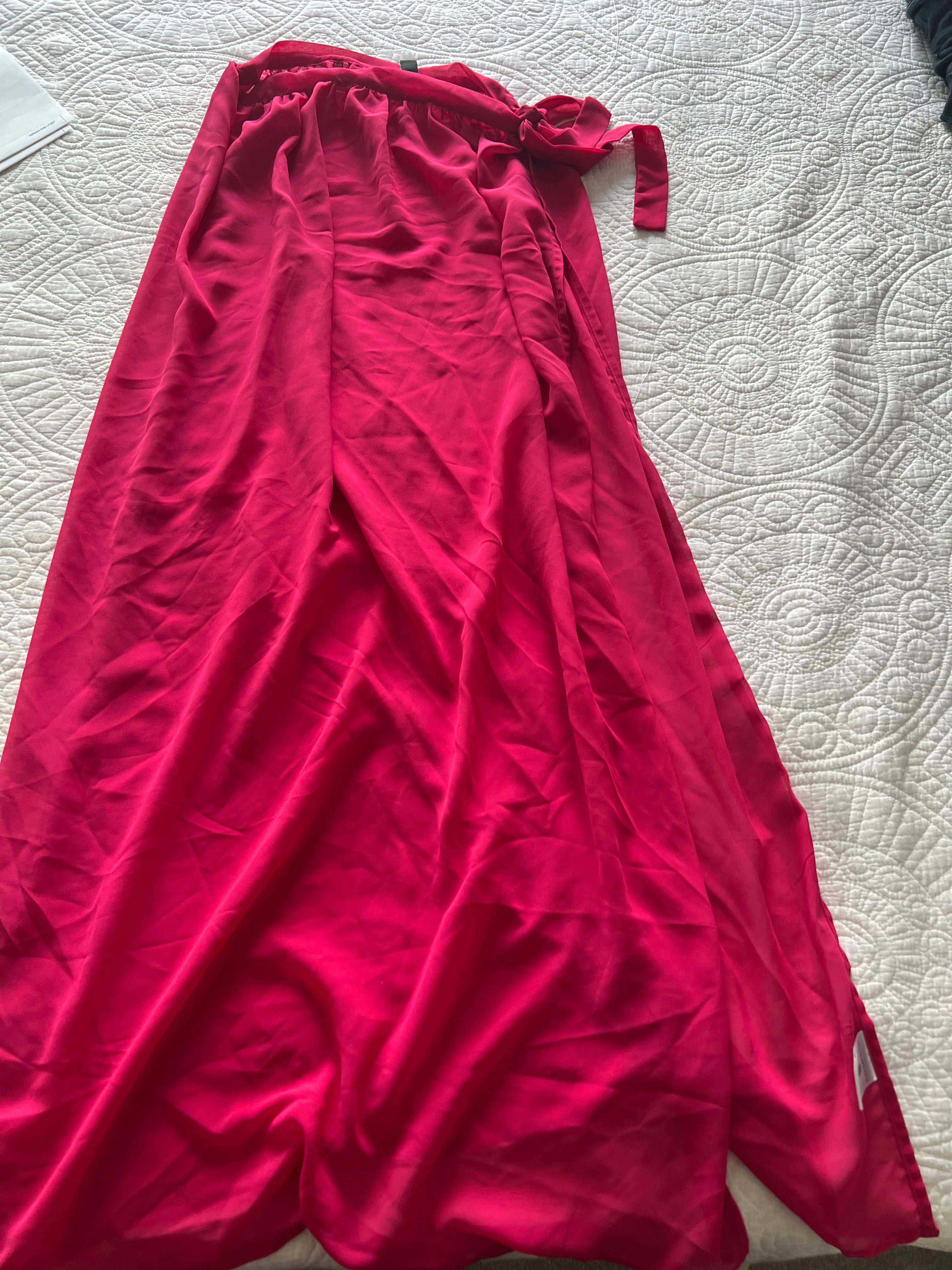 Hot pink wrap skirt