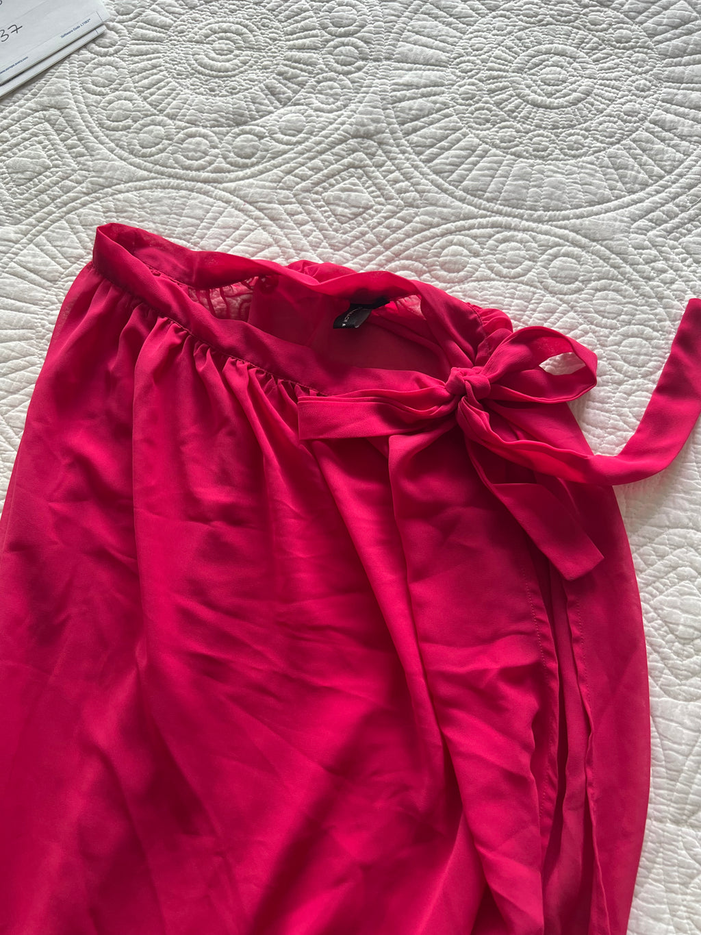 Hot pink wrap skirt