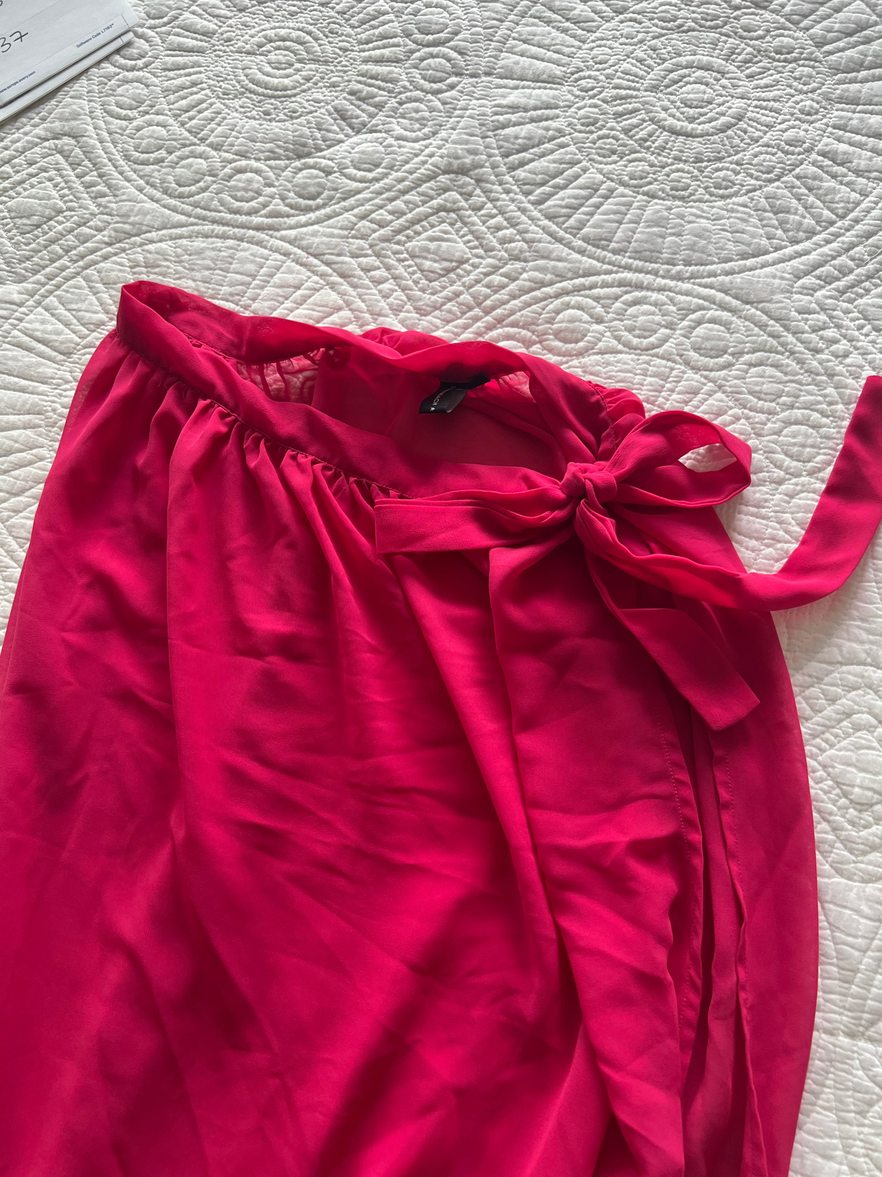 Hot pink wrap skirt