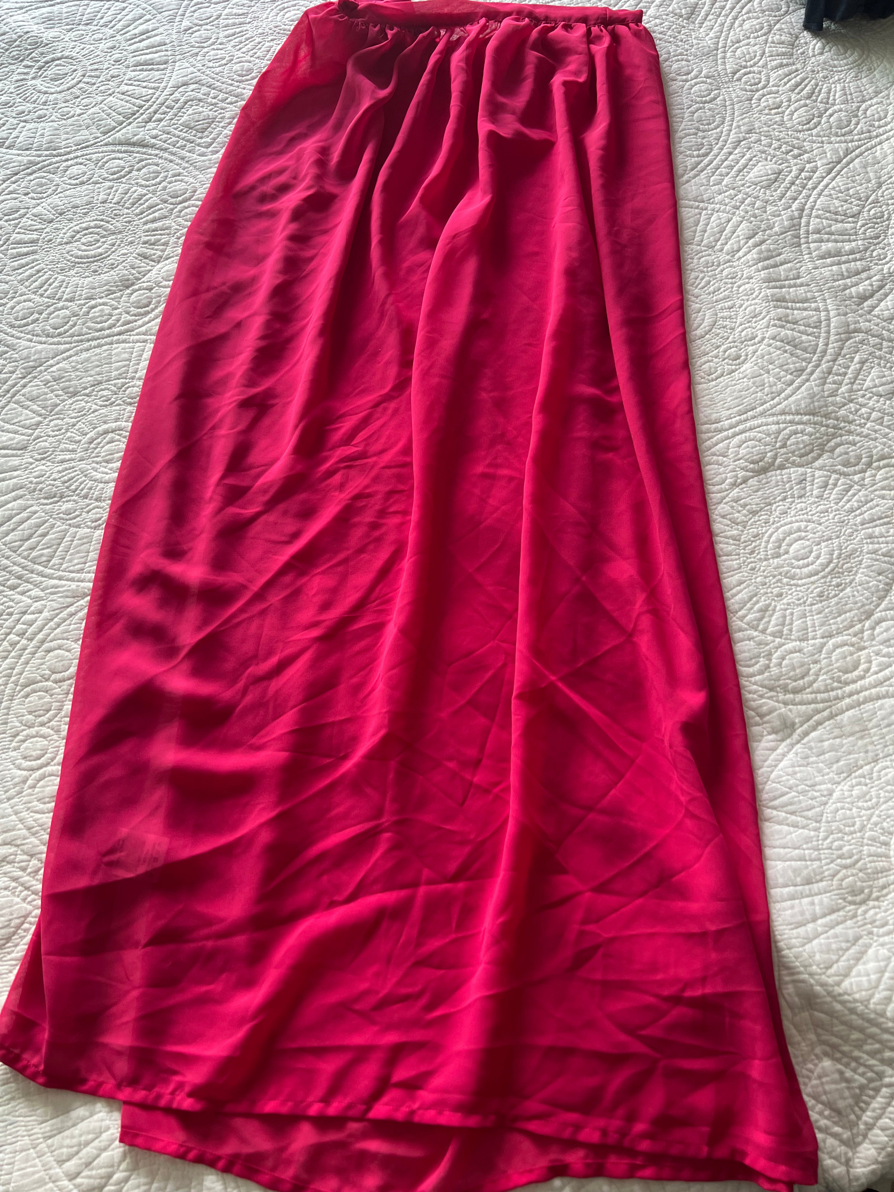 Hot pink wrap skirt