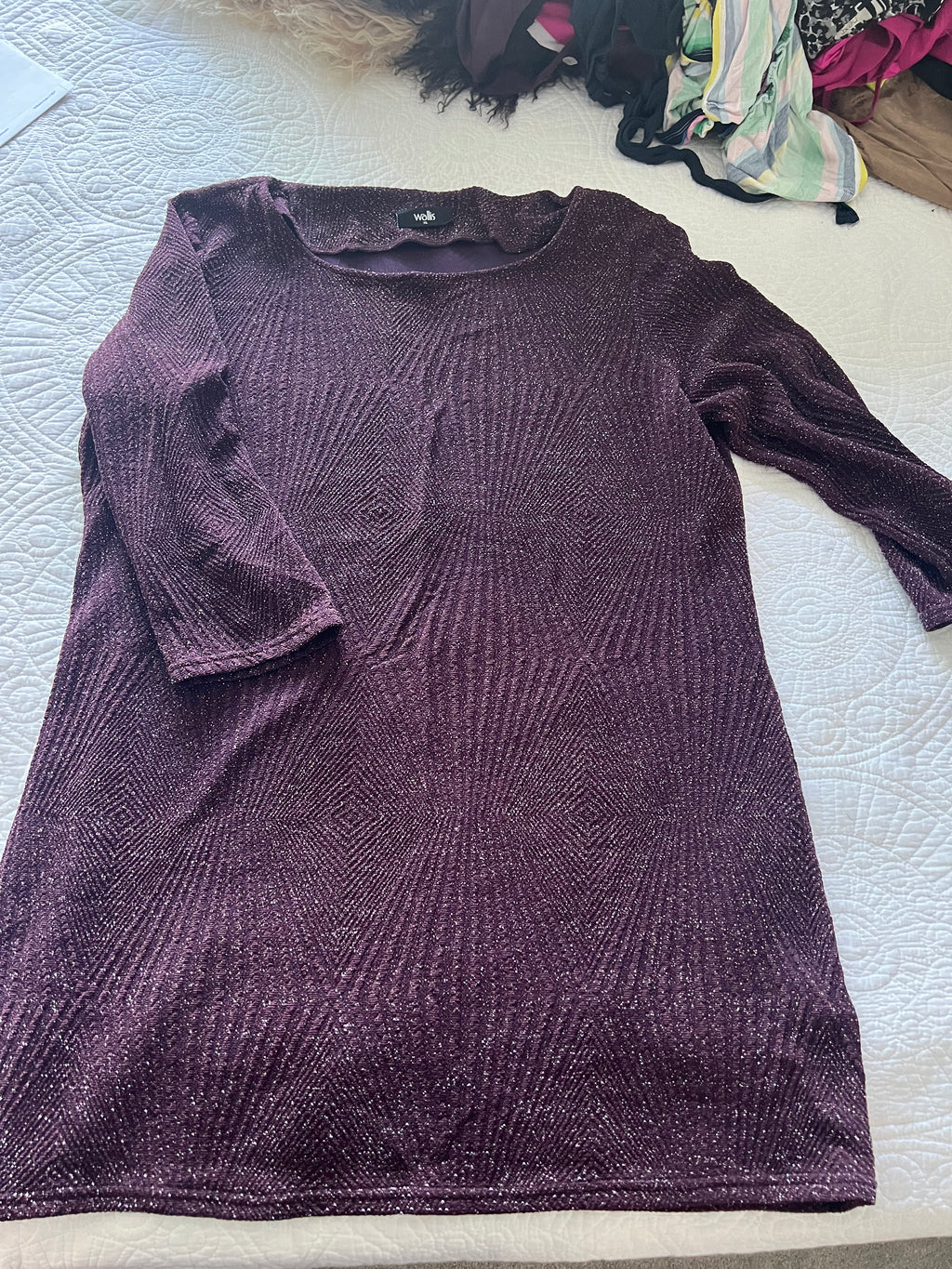 Purple quater sleeve Wallis top