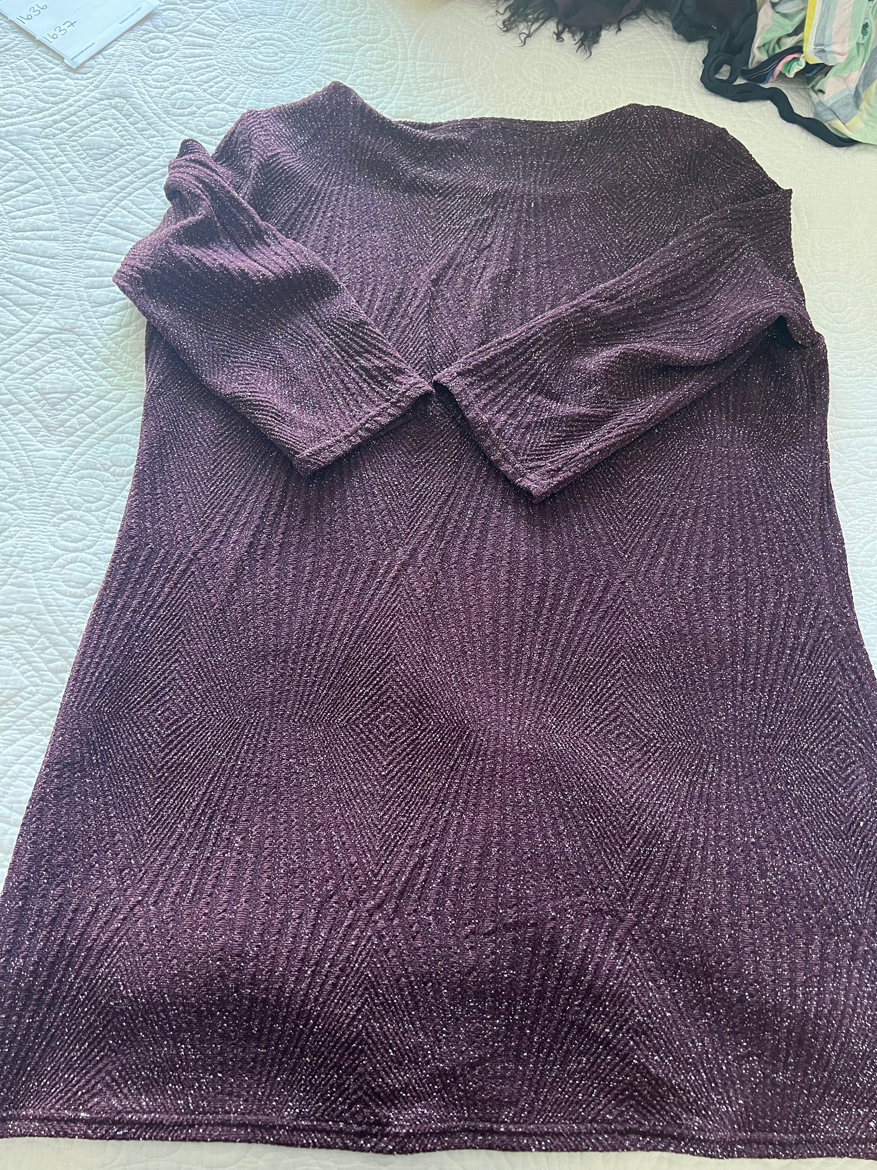 Purple quater sleeve Wallis top