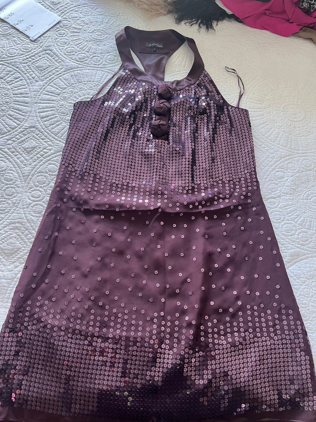 Purple sequence dress