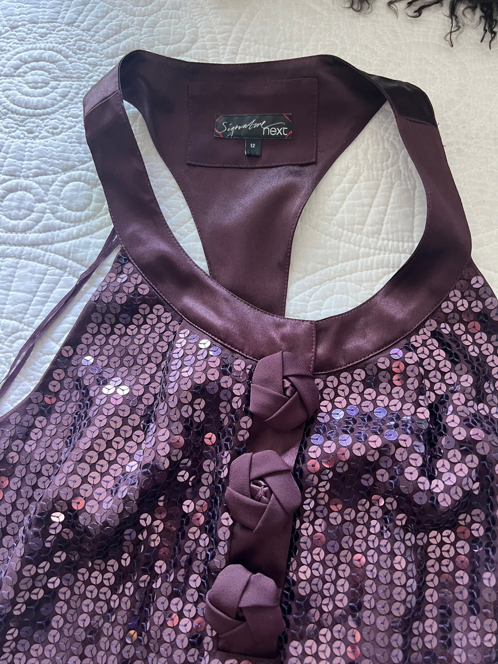 Purple sequence dress