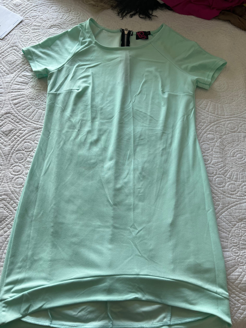 Mint green top