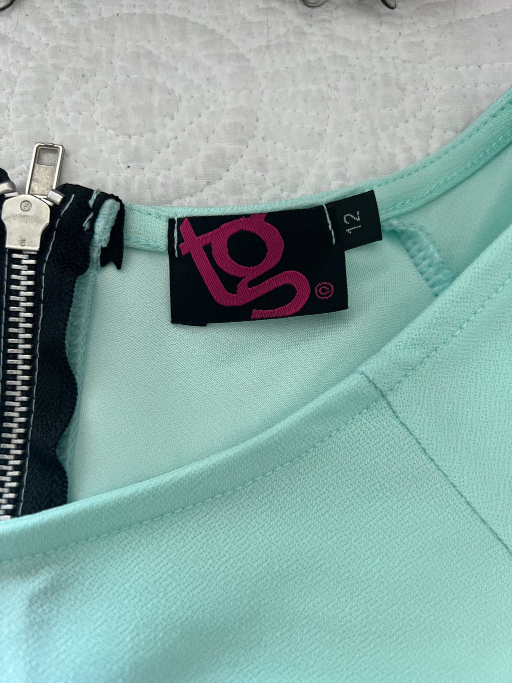 Mint green top