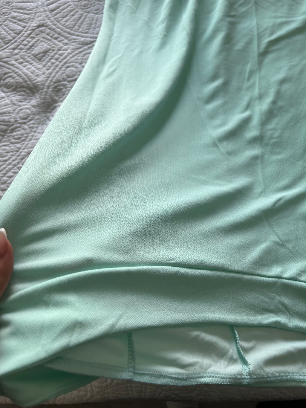Mint green top