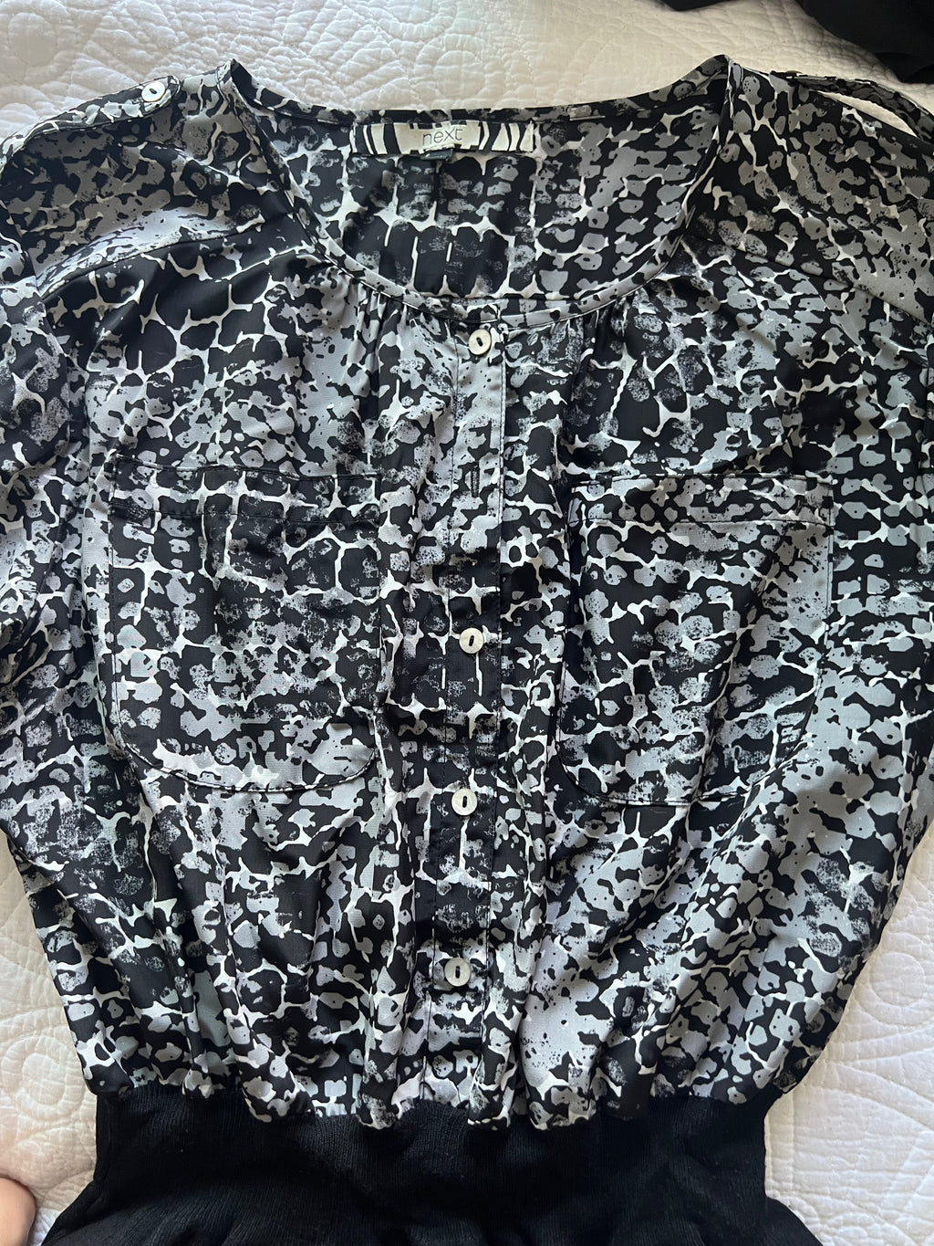 Grey/black midi dress