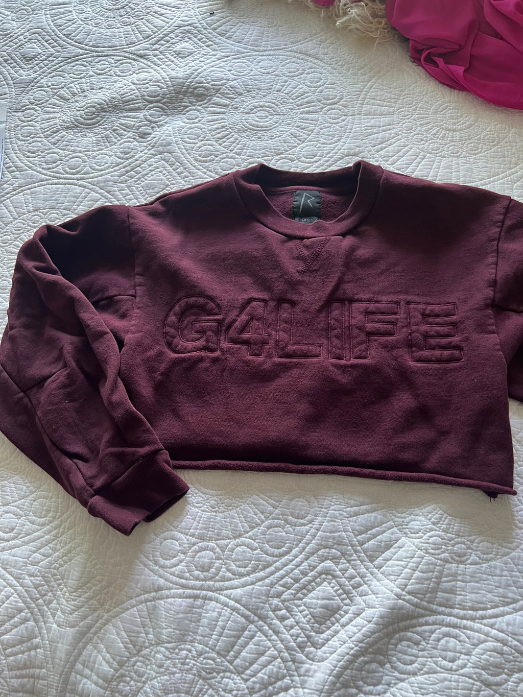 Burgundy cropped jumper