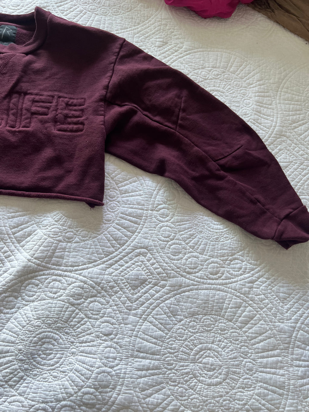 Burgundy cropped jumper