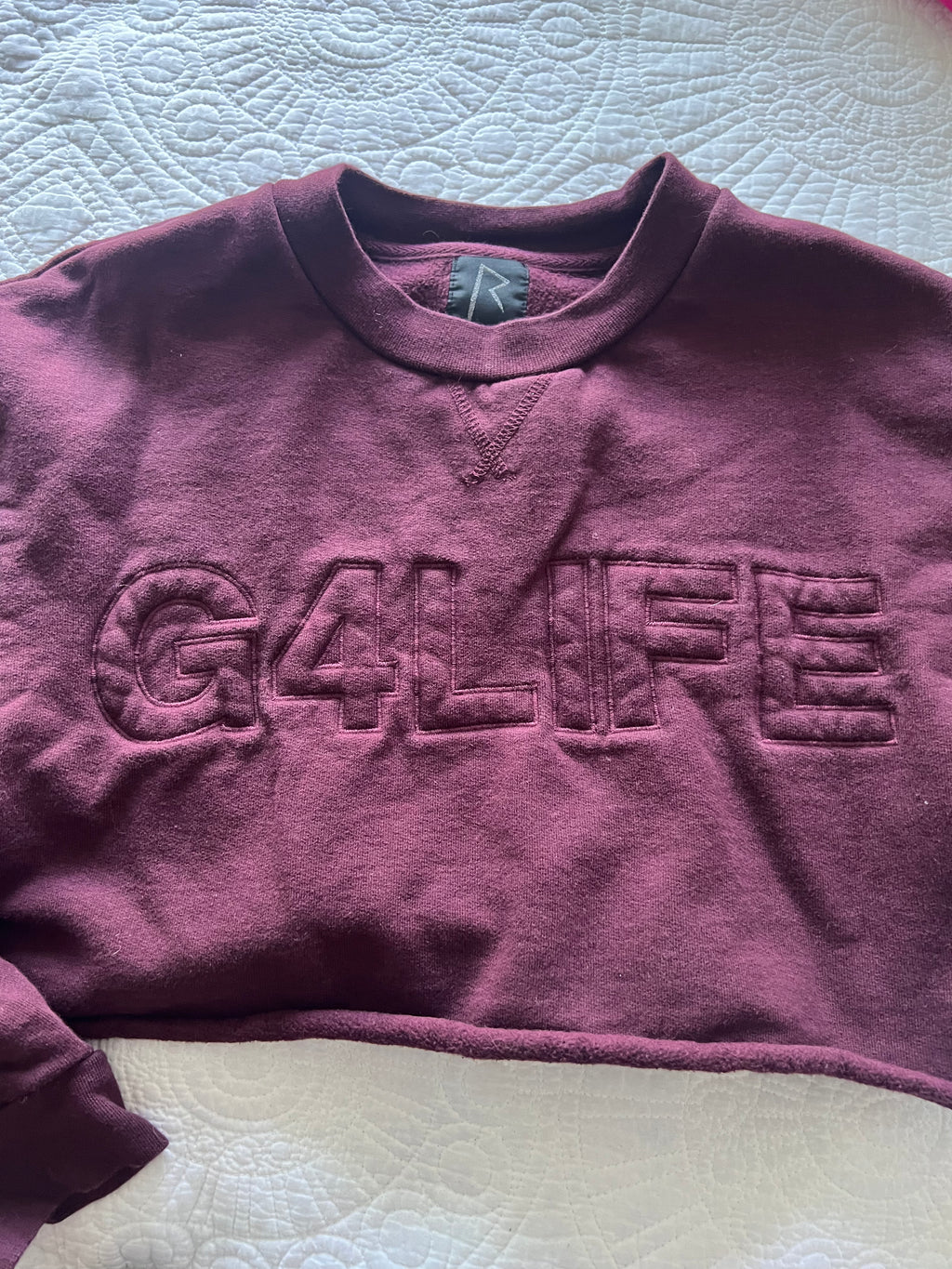 Burgundy cropped jumper