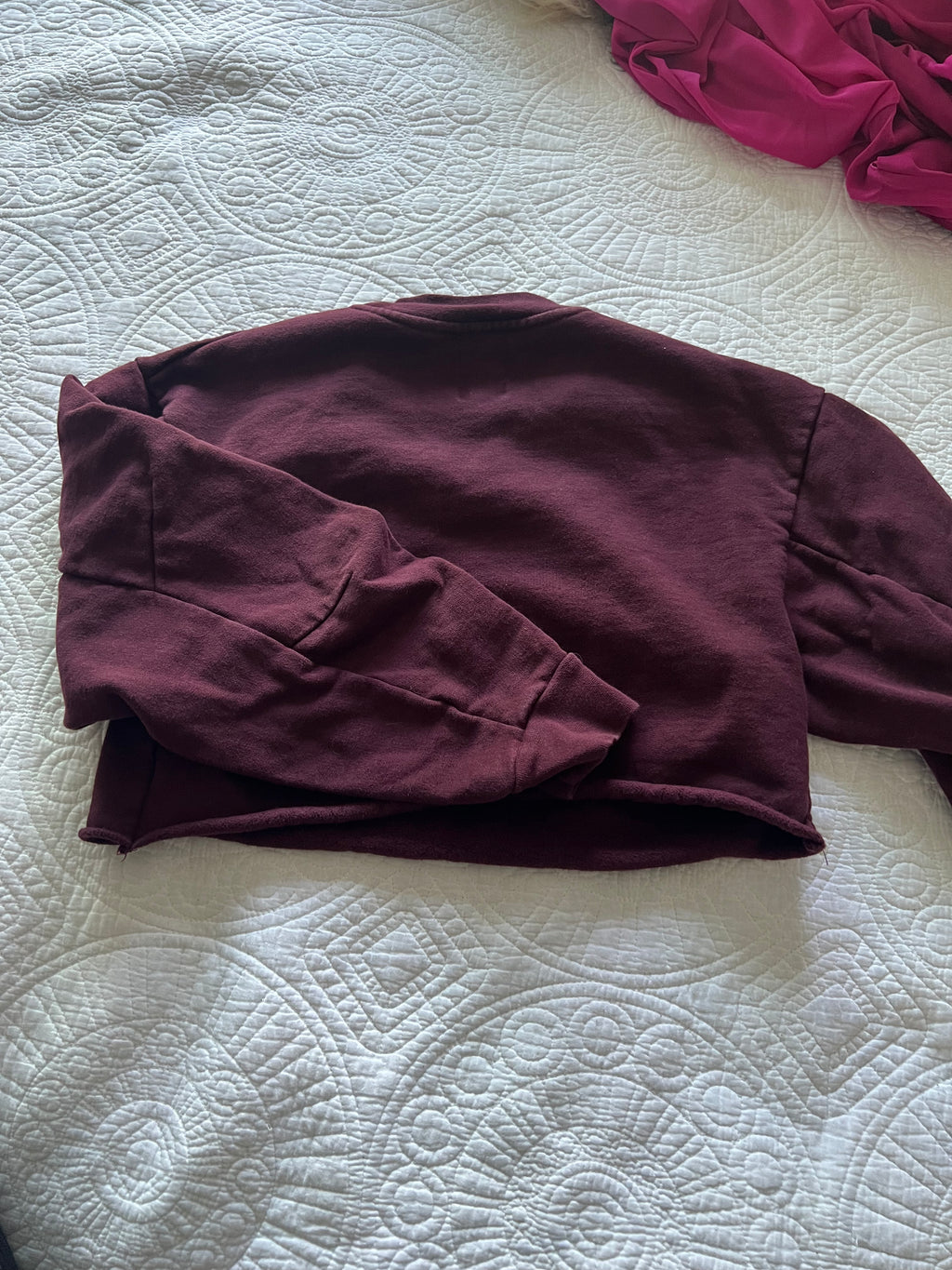 Burgundy cropped jumper
