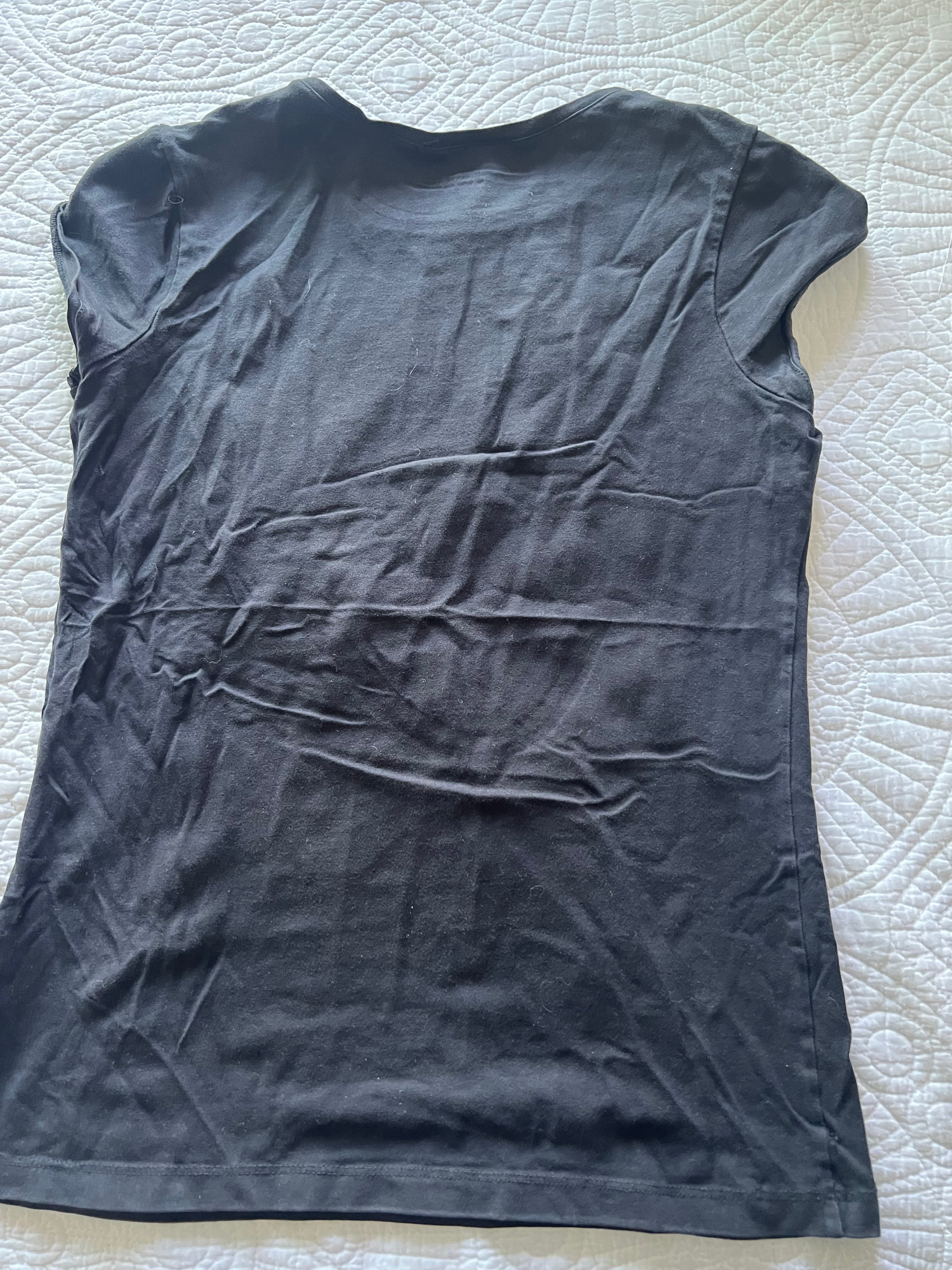 Black short sleeve top