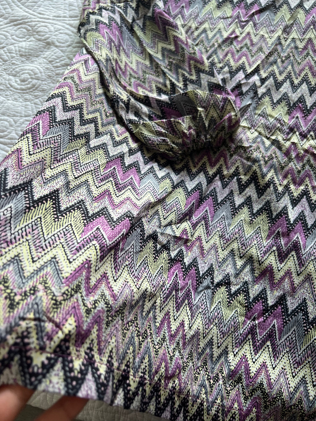 Multi coloured pattern long sleeve top