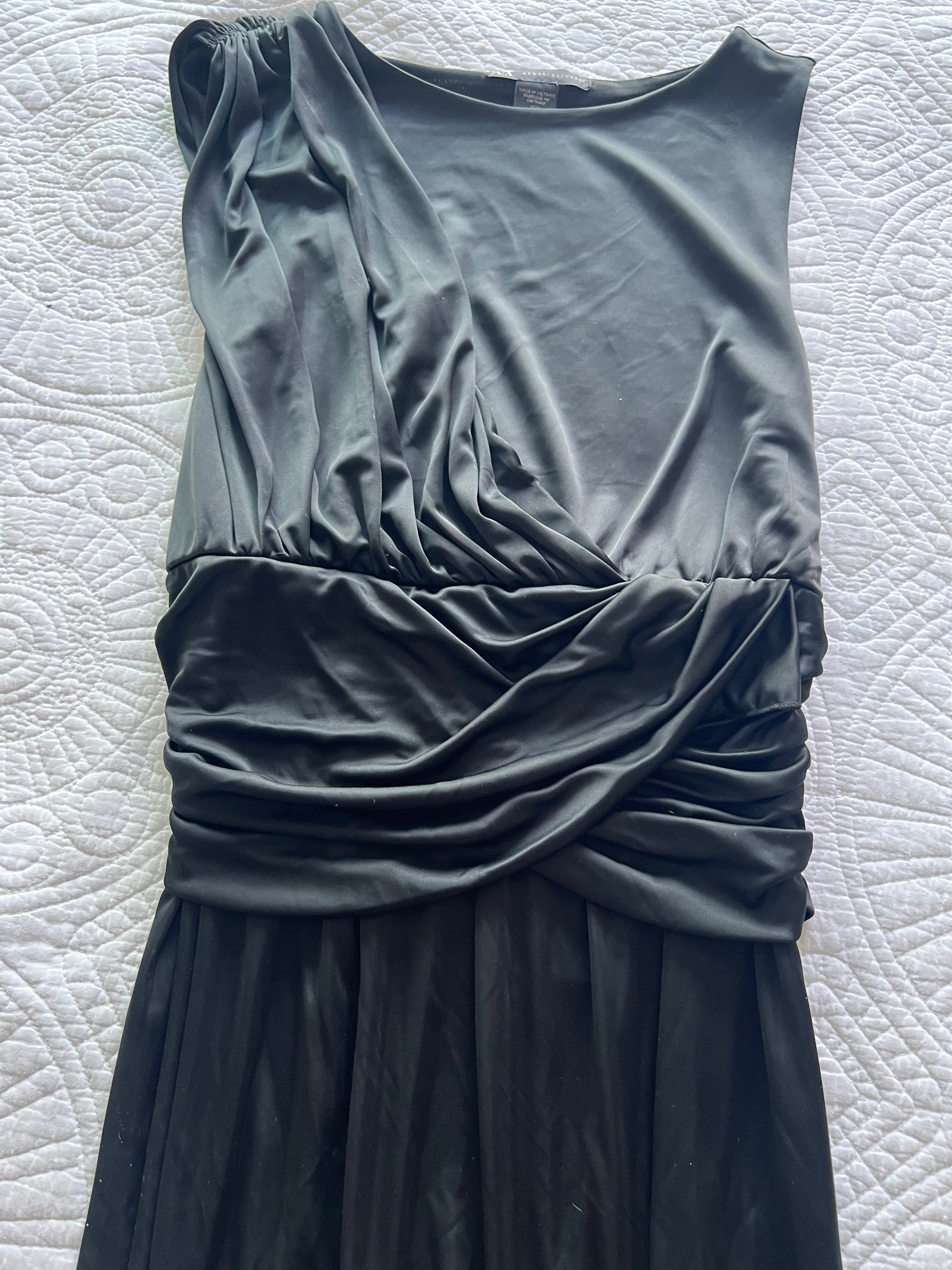 Armani Exchange black maxi dress