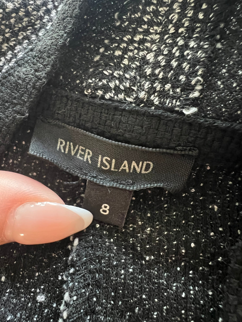 Grey/black long sleeve cardigan