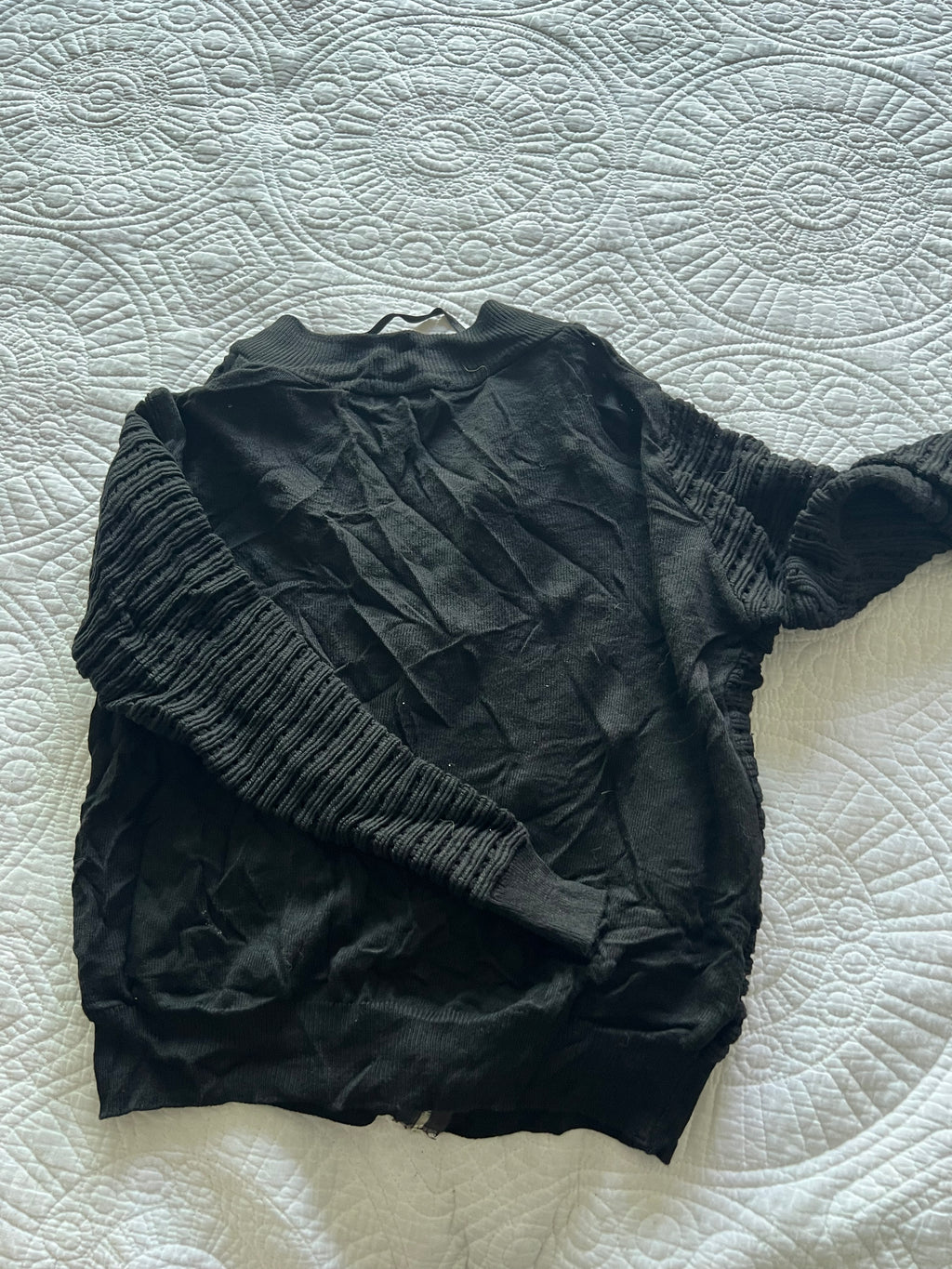 Black knitted zip up jumper
