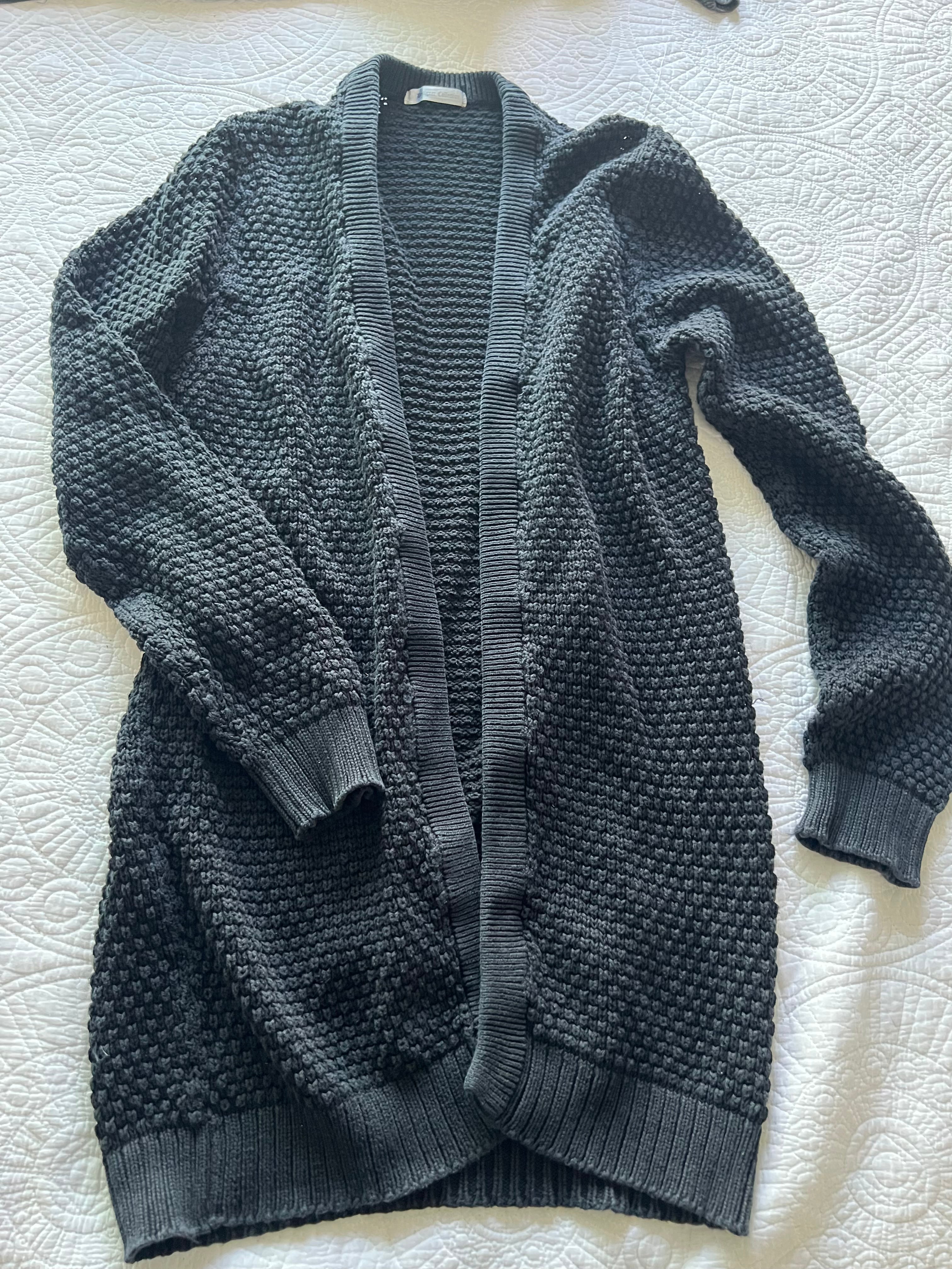 Black knitted cardigan