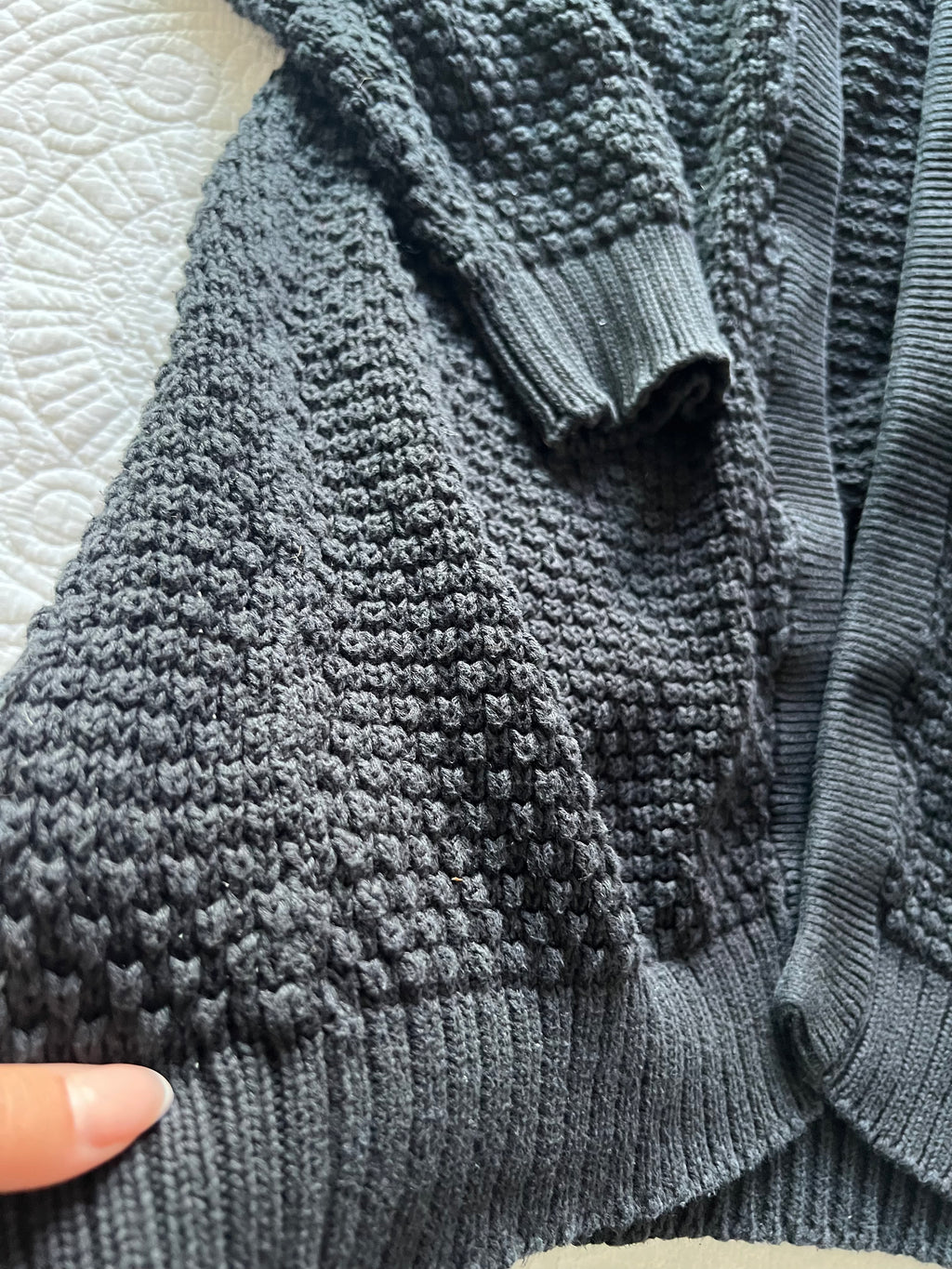 Black knitted cardigan