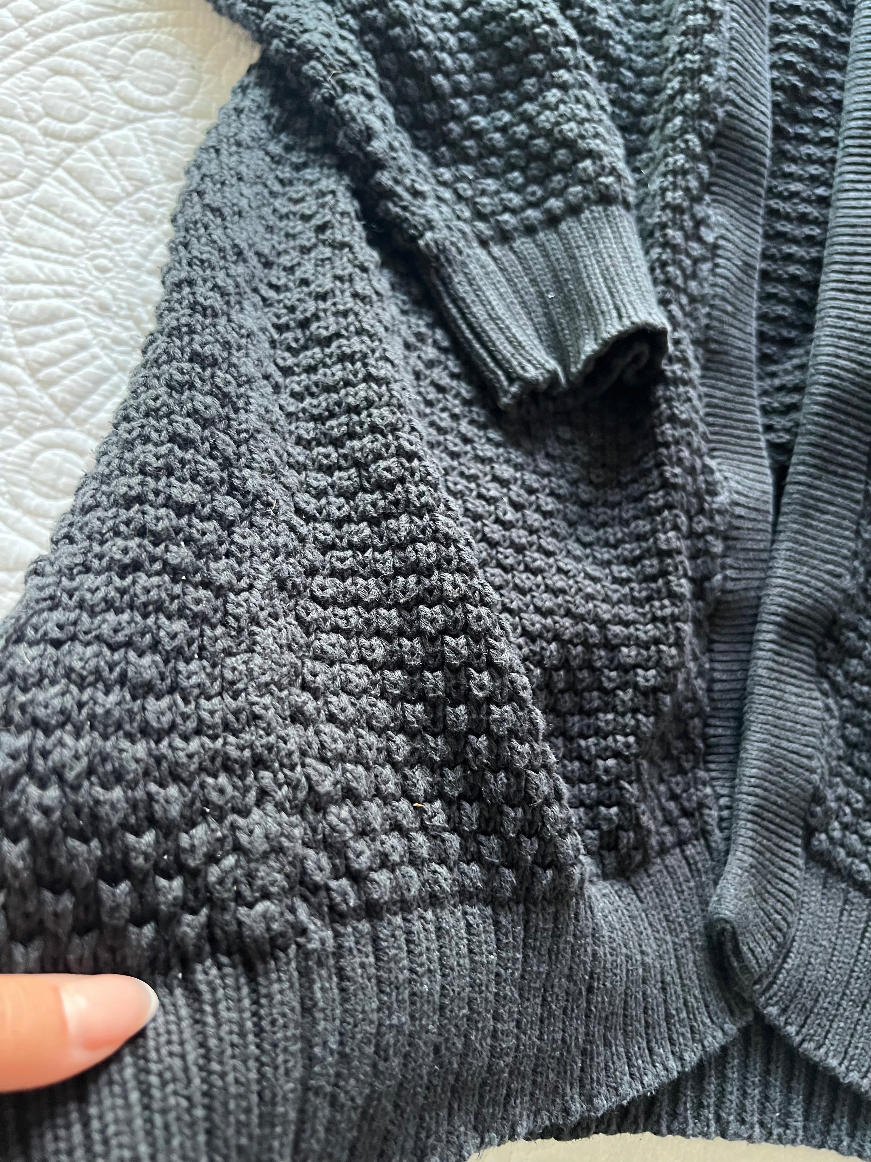 Black knitted cardigan