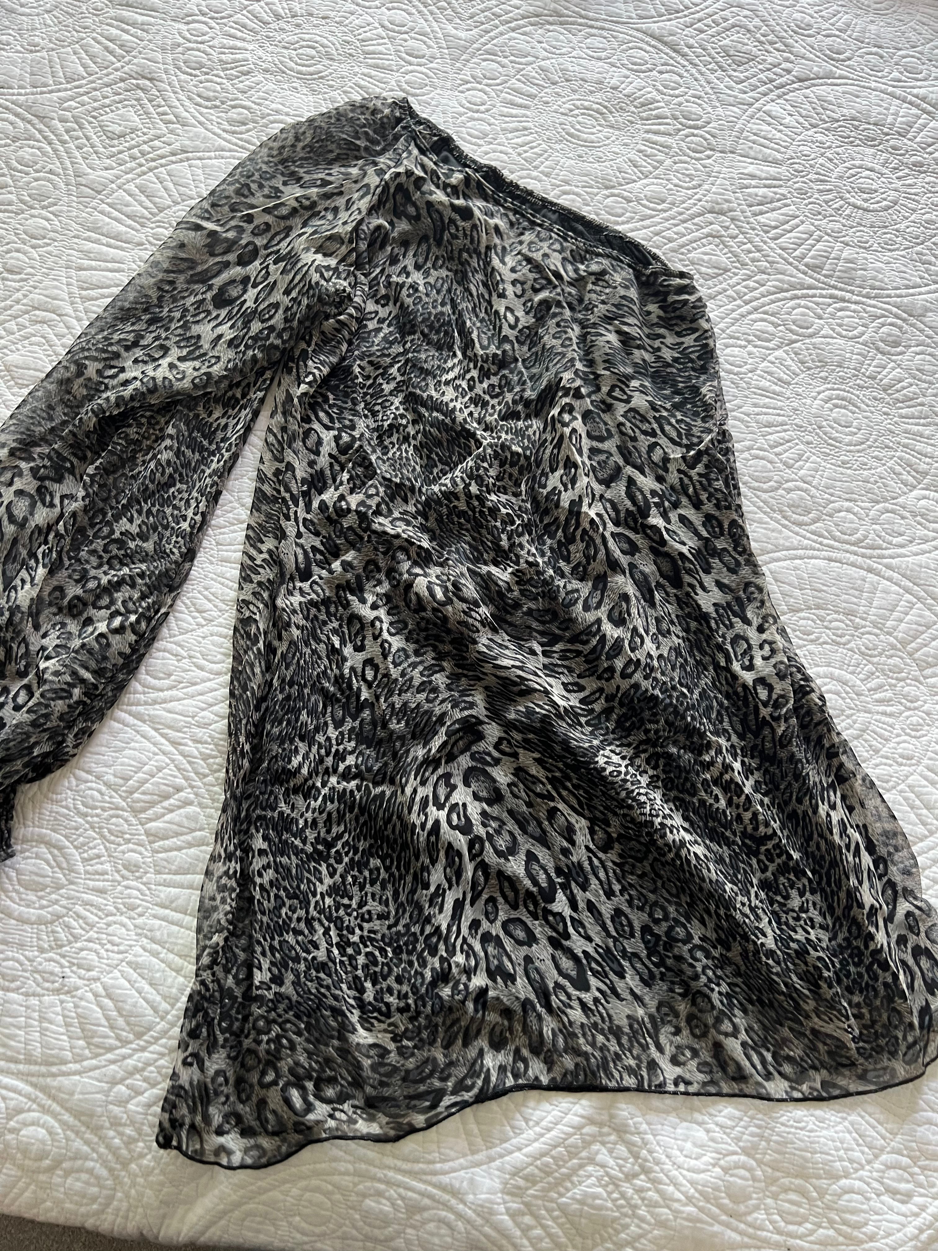 Animal print long sleeve top