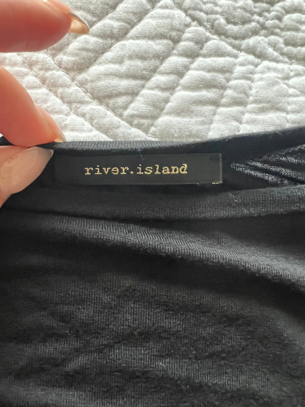 Black oversized crop top