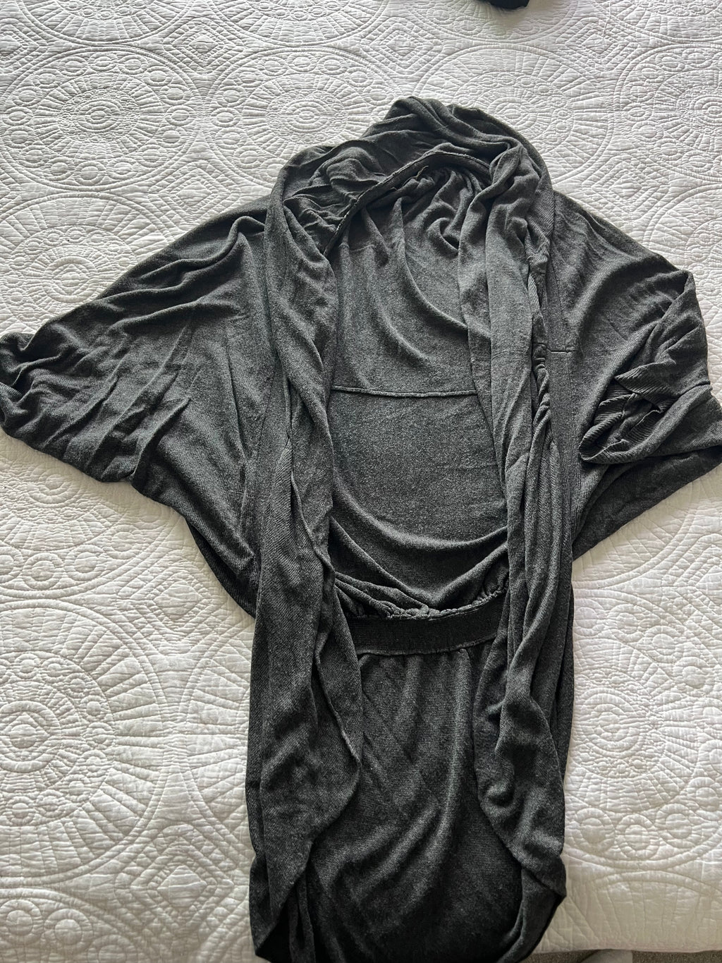 Long grey cardigan