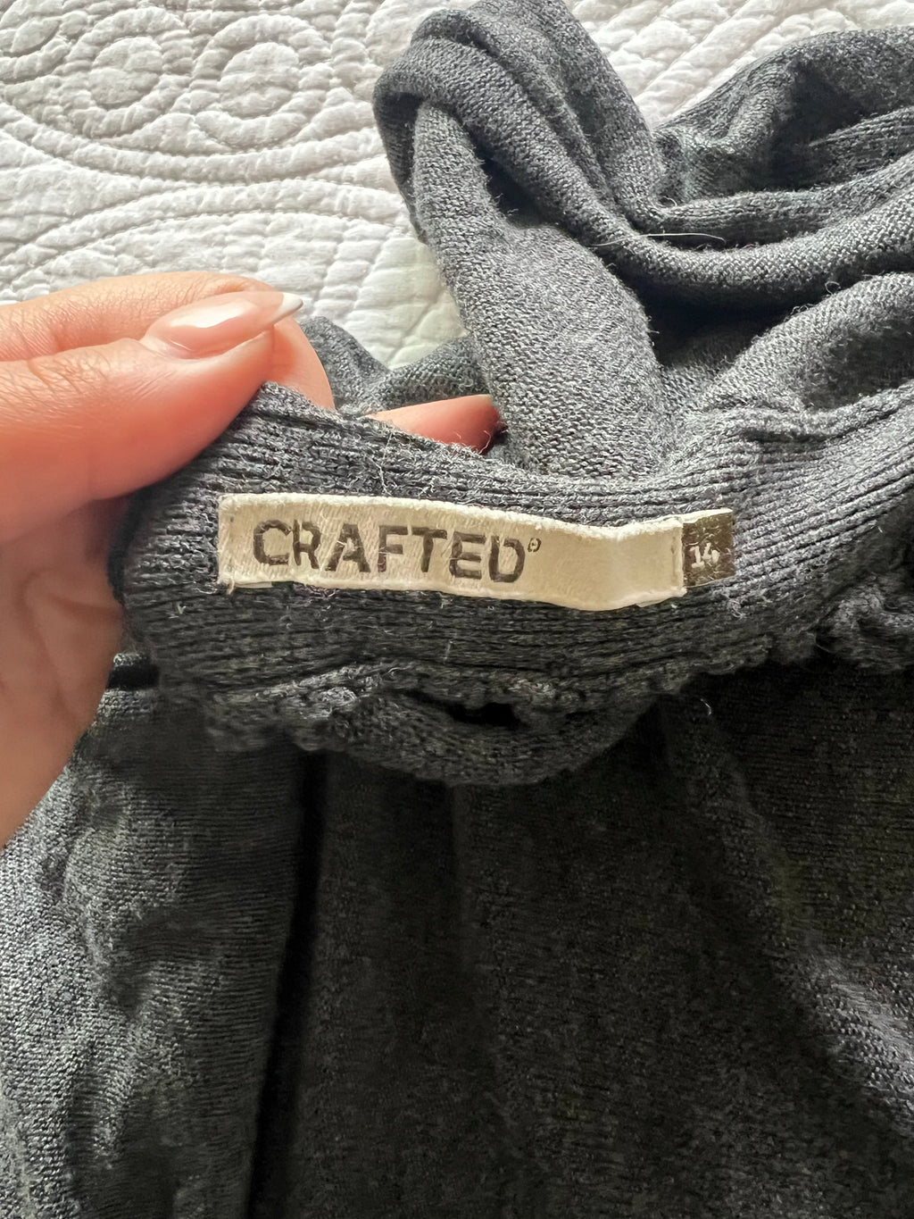 Long grey cardigan