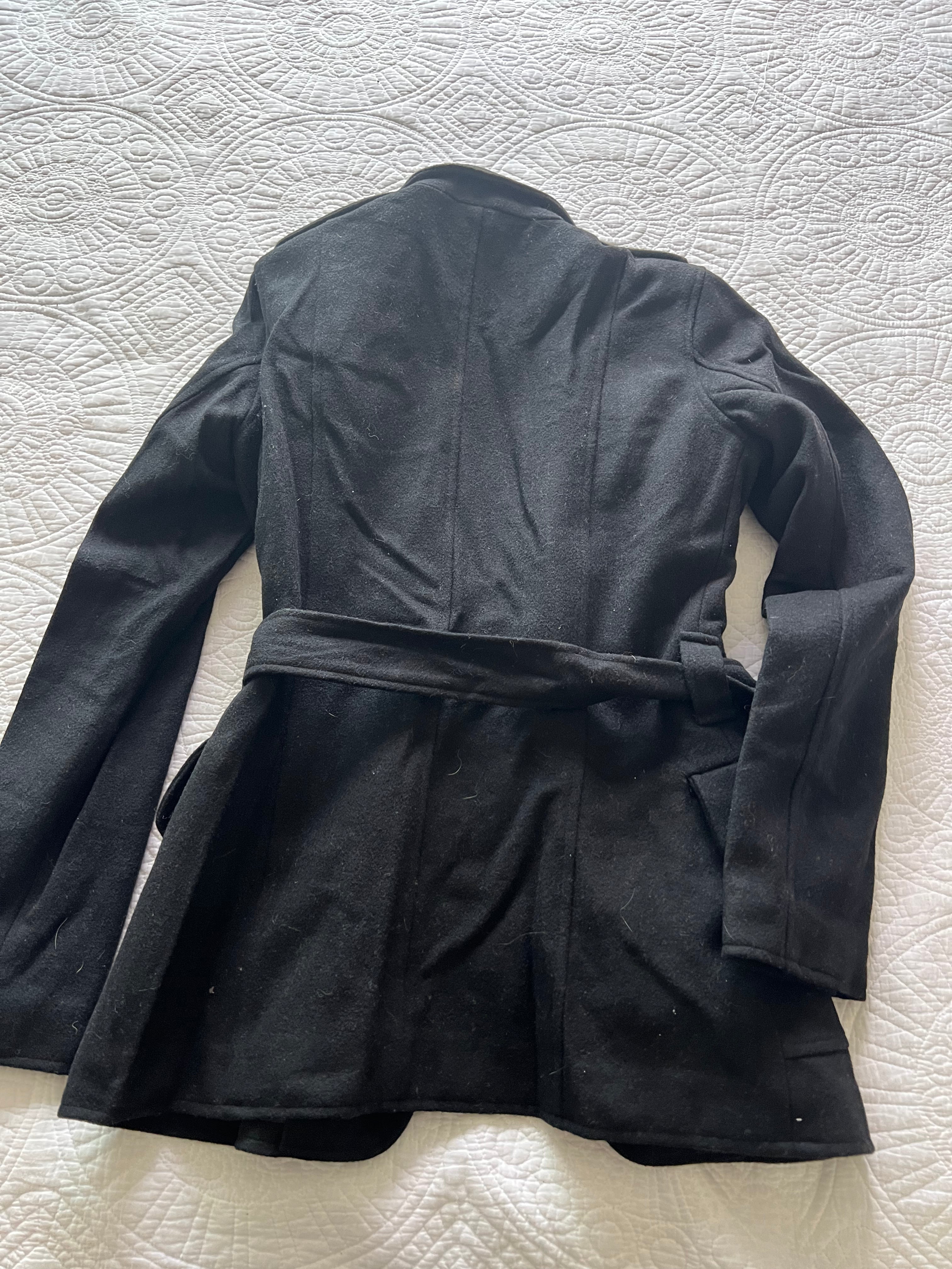 Black midi trench coat