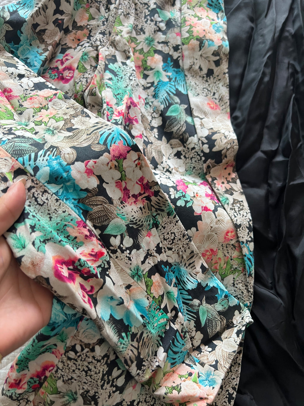 Flower print tall blazer
