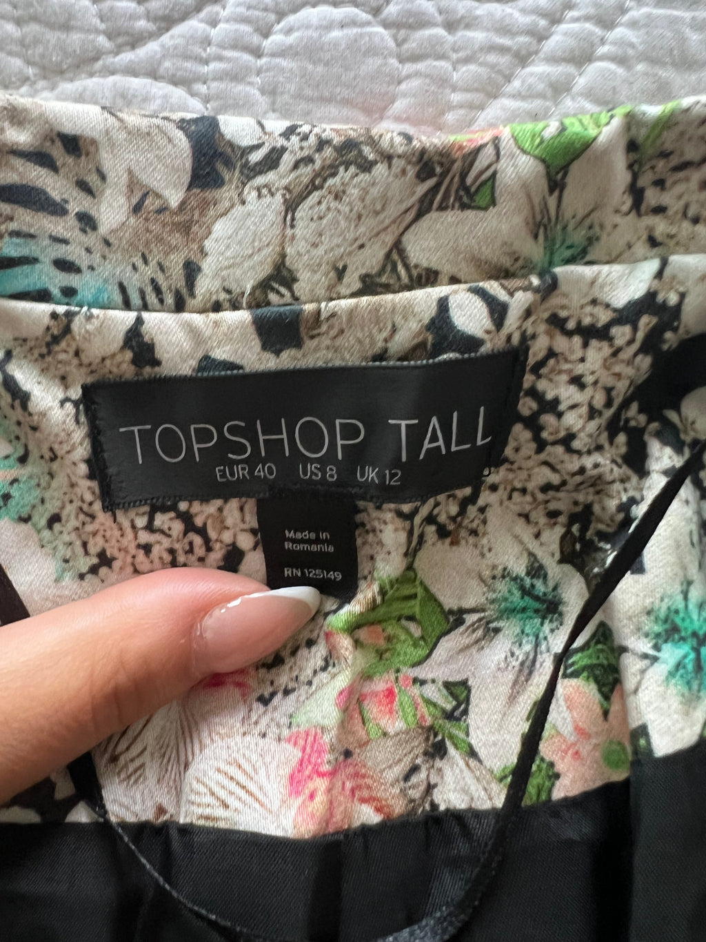 Flower print tall blazer