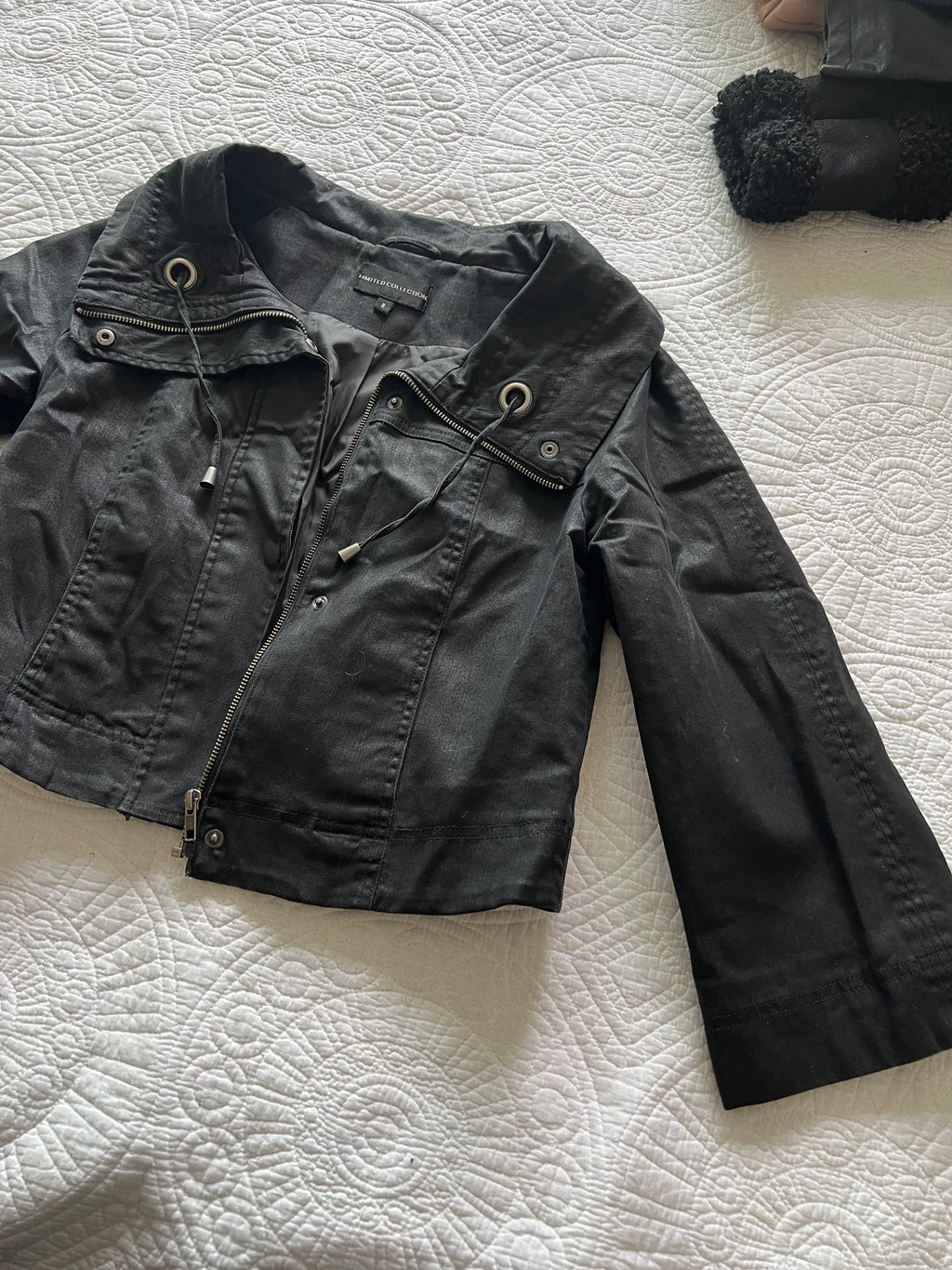 Black denim jacket