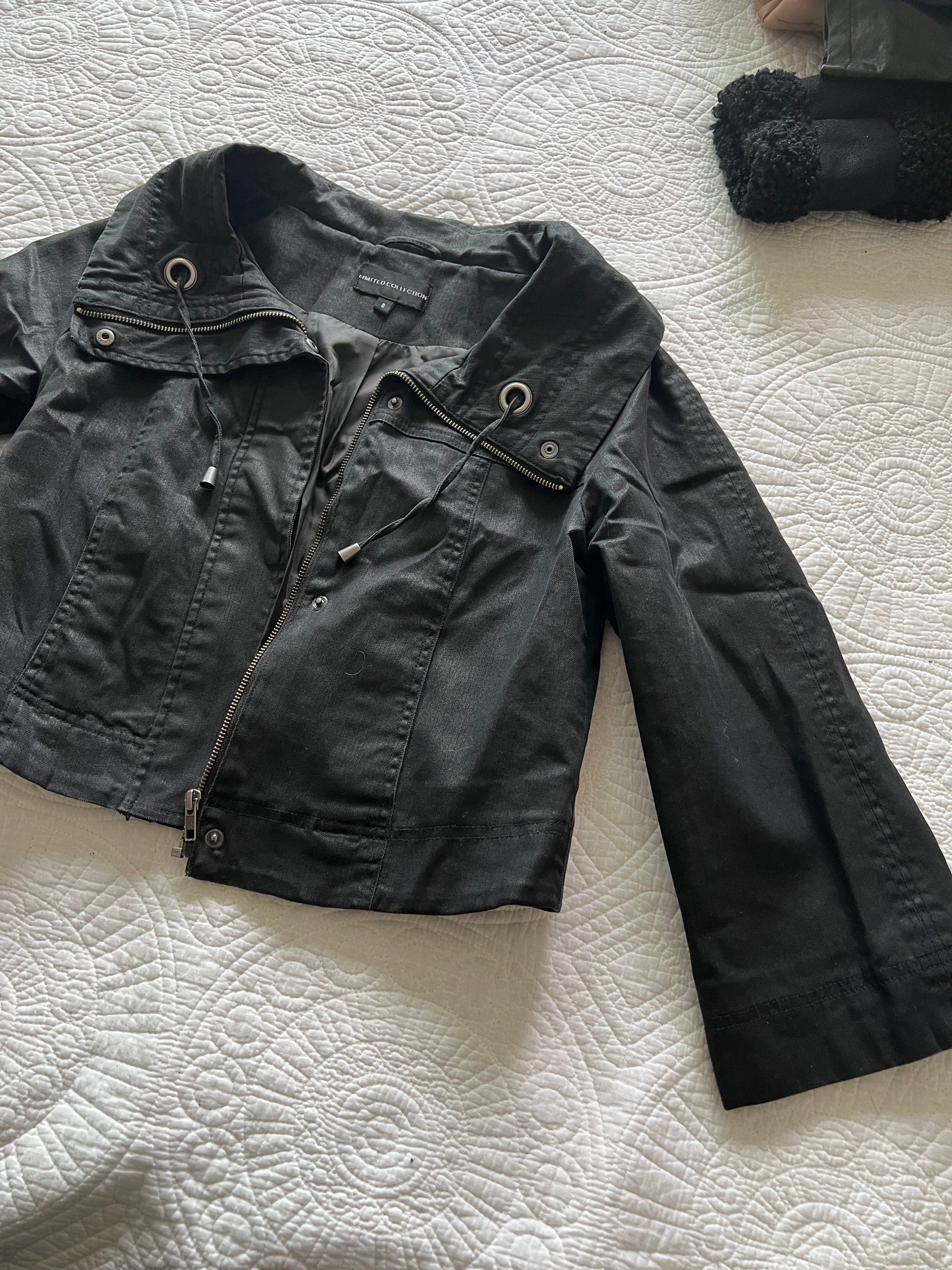 Black denim jacket