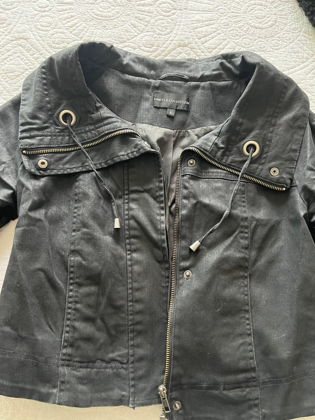 Black denim jacket