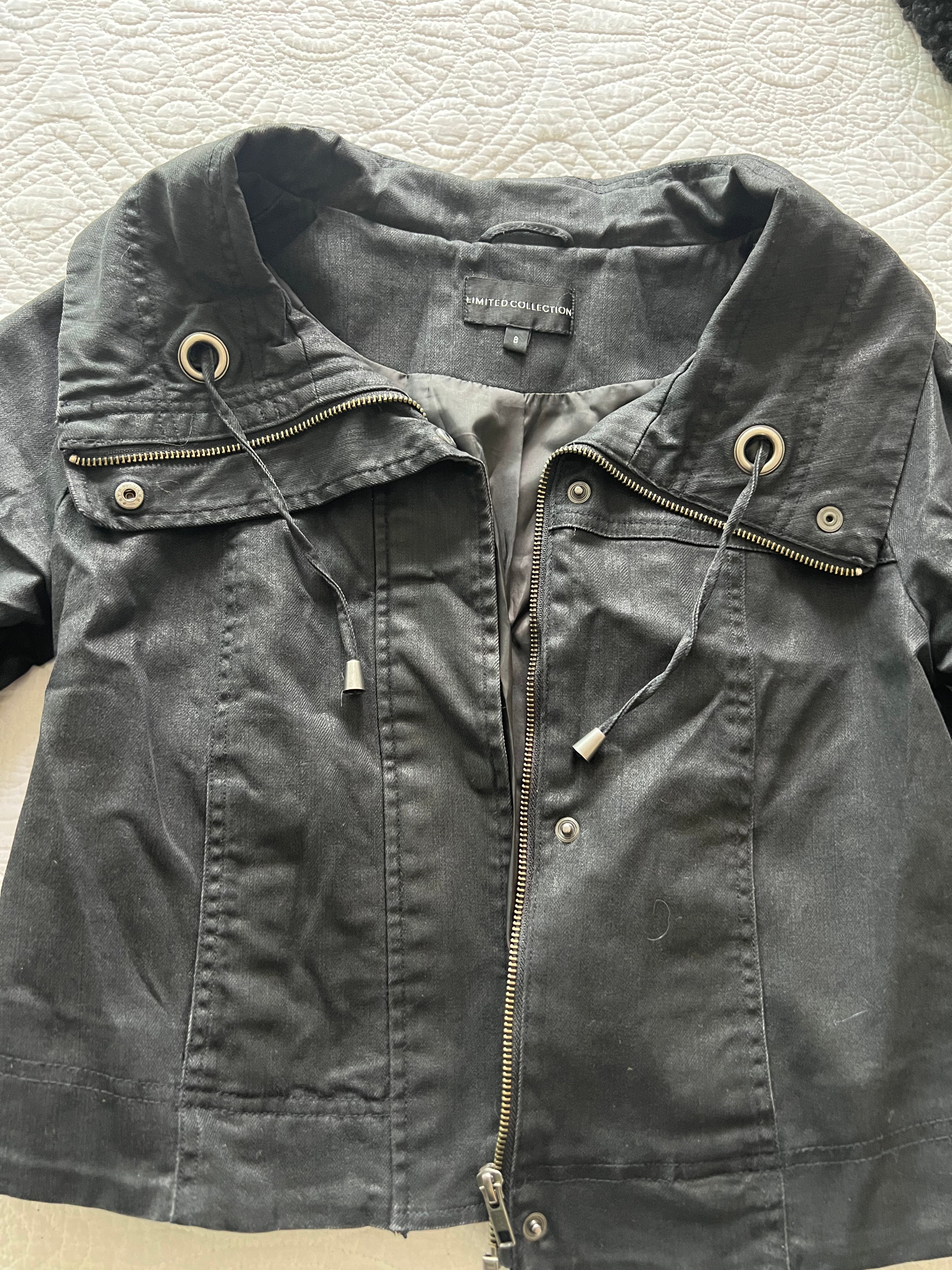 Black denim jacket