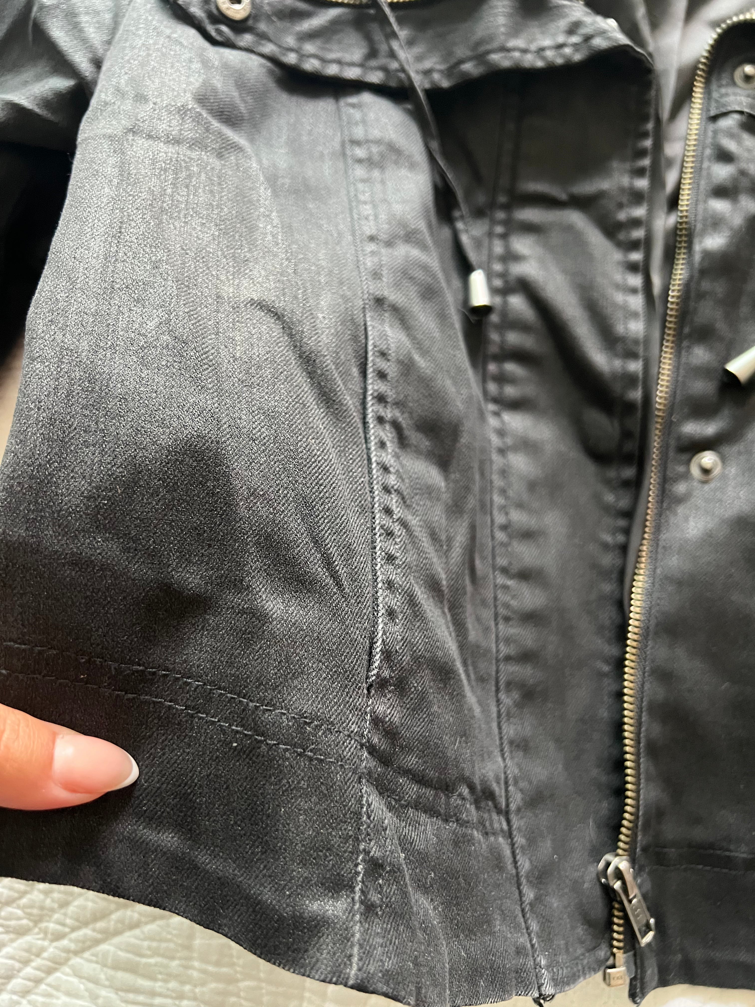 Black denim jacket