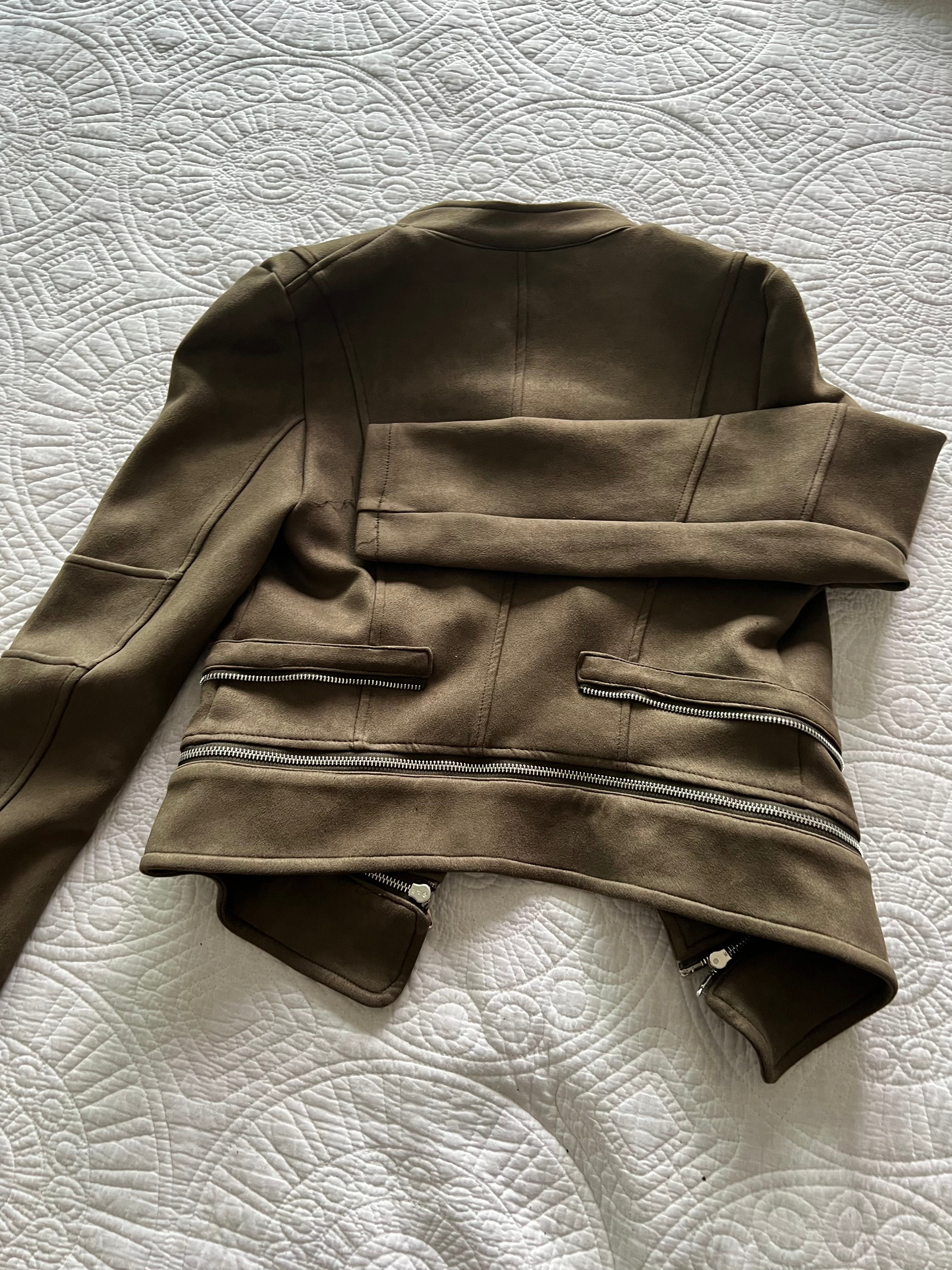 Dark green zip up jacket