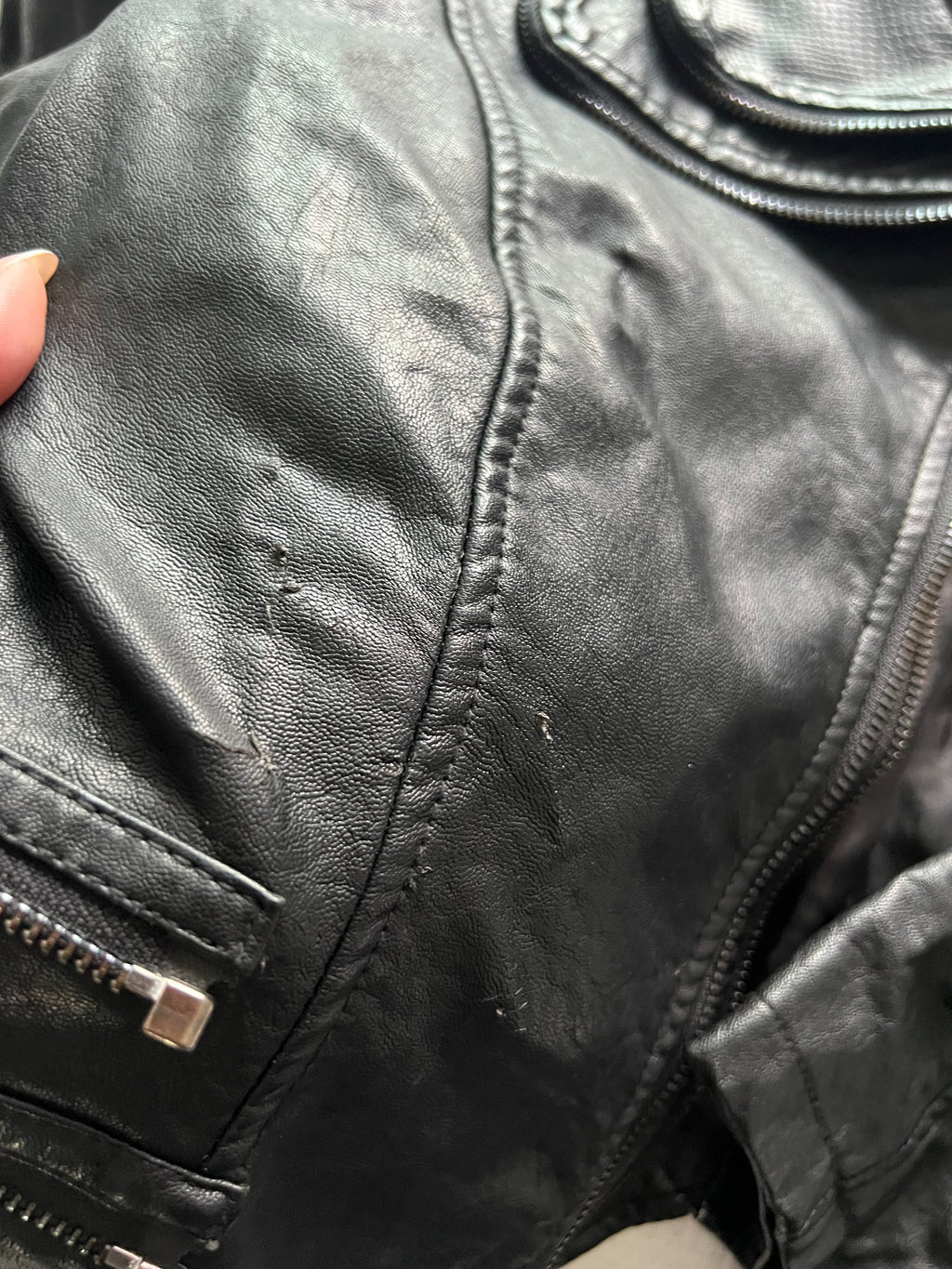 Faux leather jacket
