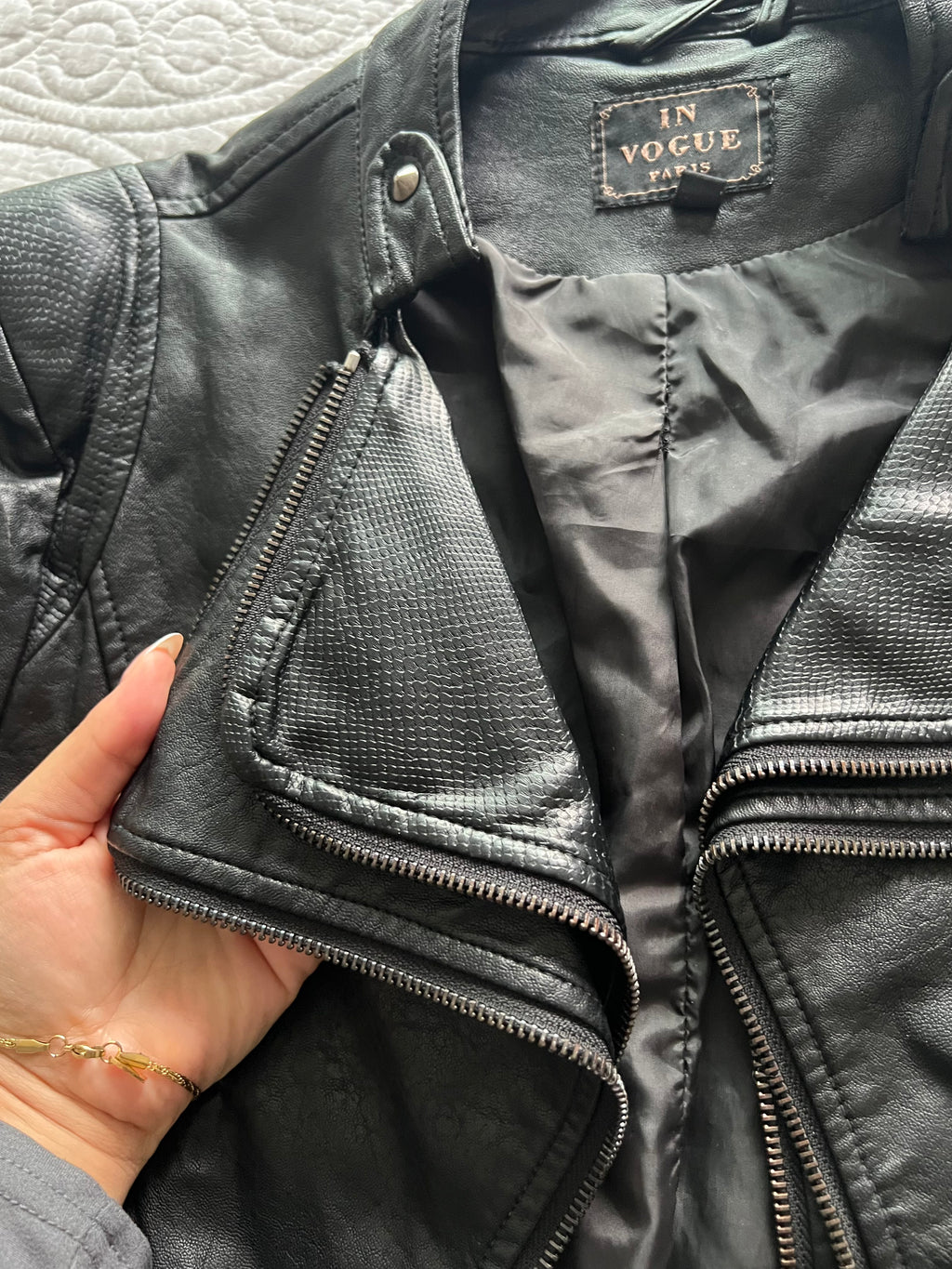 Faux leather jacket