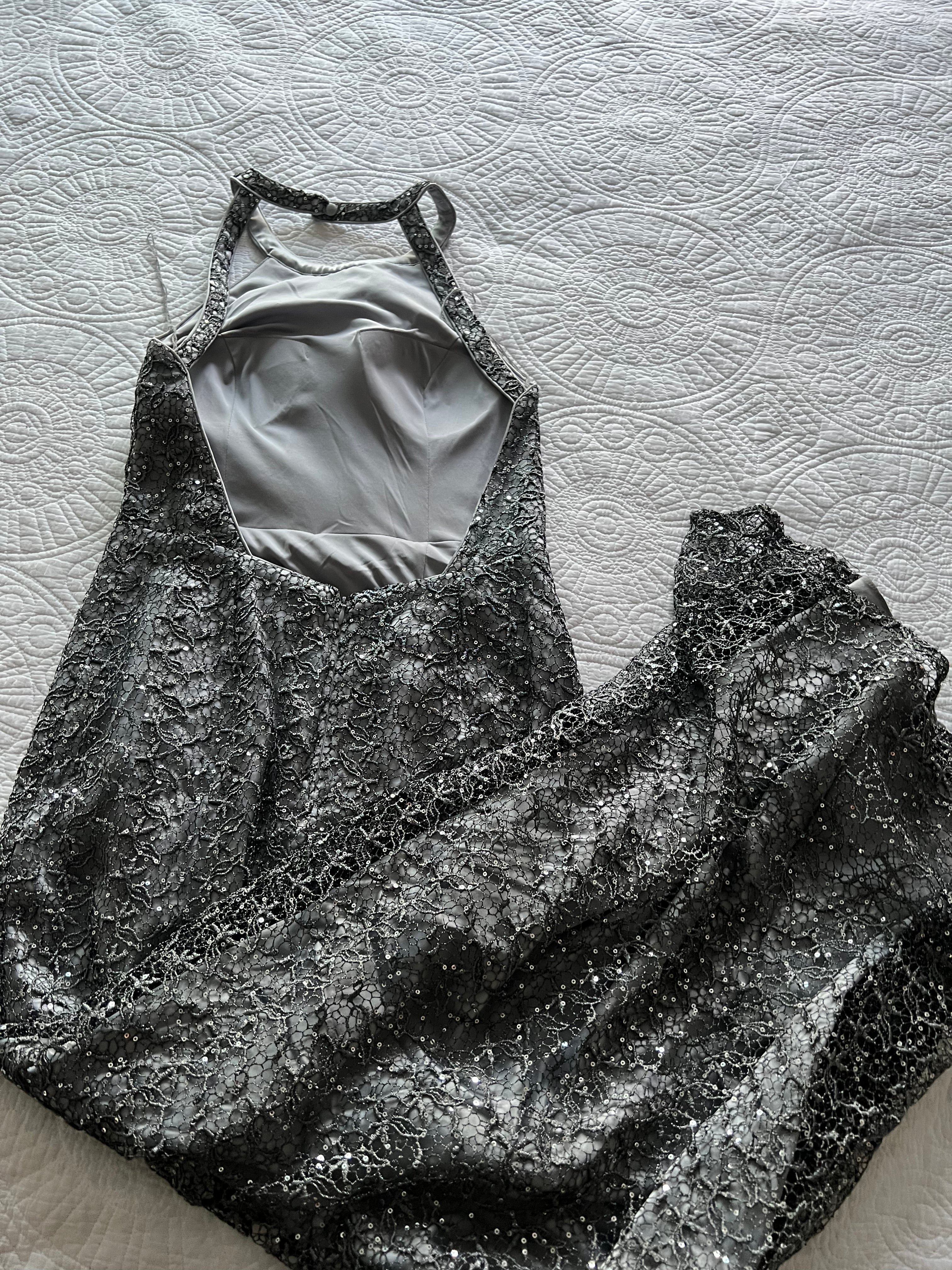Adrianna Papell Collection grey maxi dress