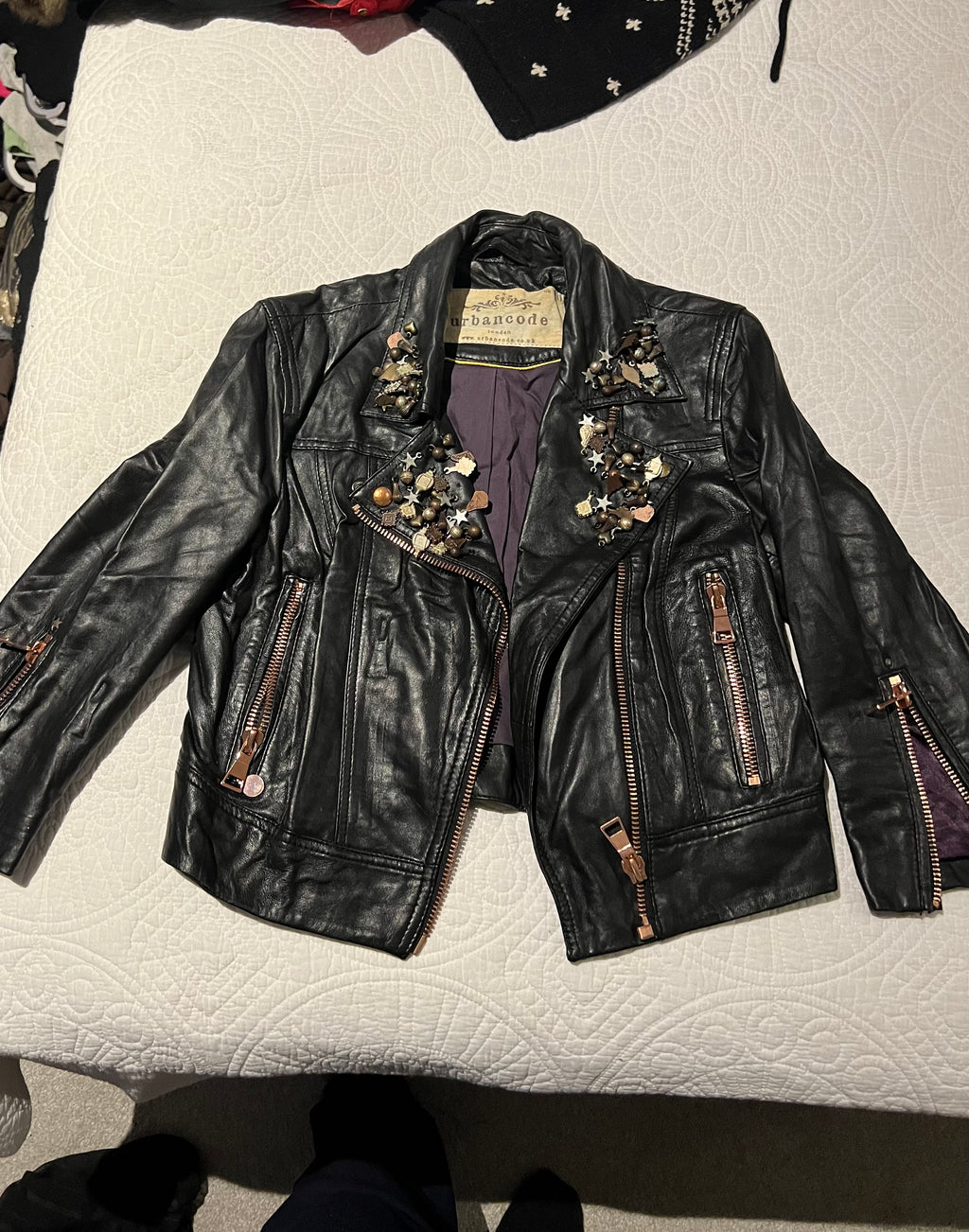 Black faux leather jacket