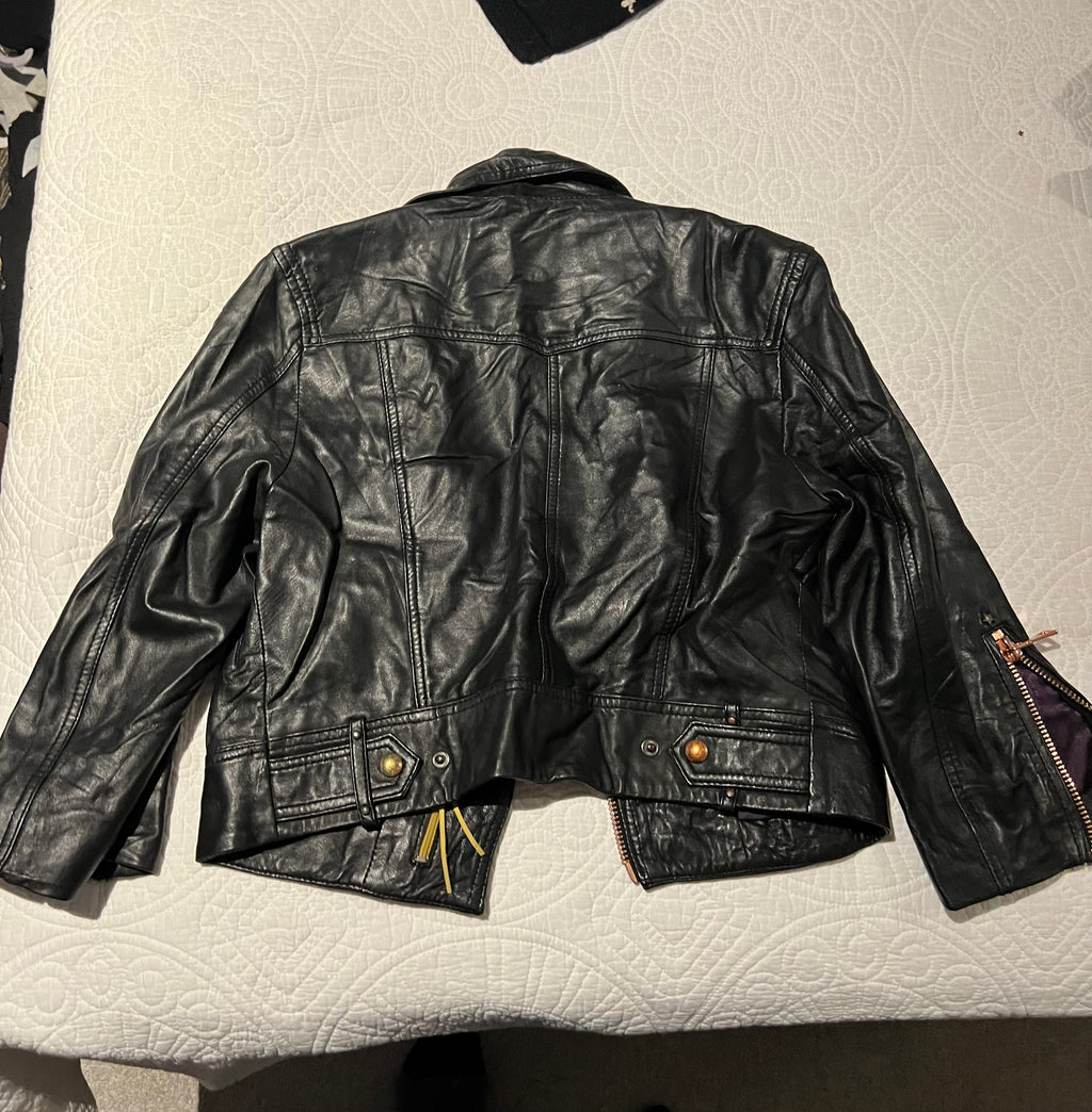 Black faux leather jacket