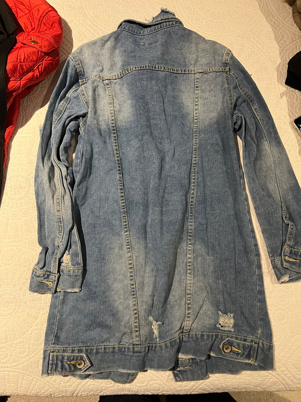 Long denim jacket