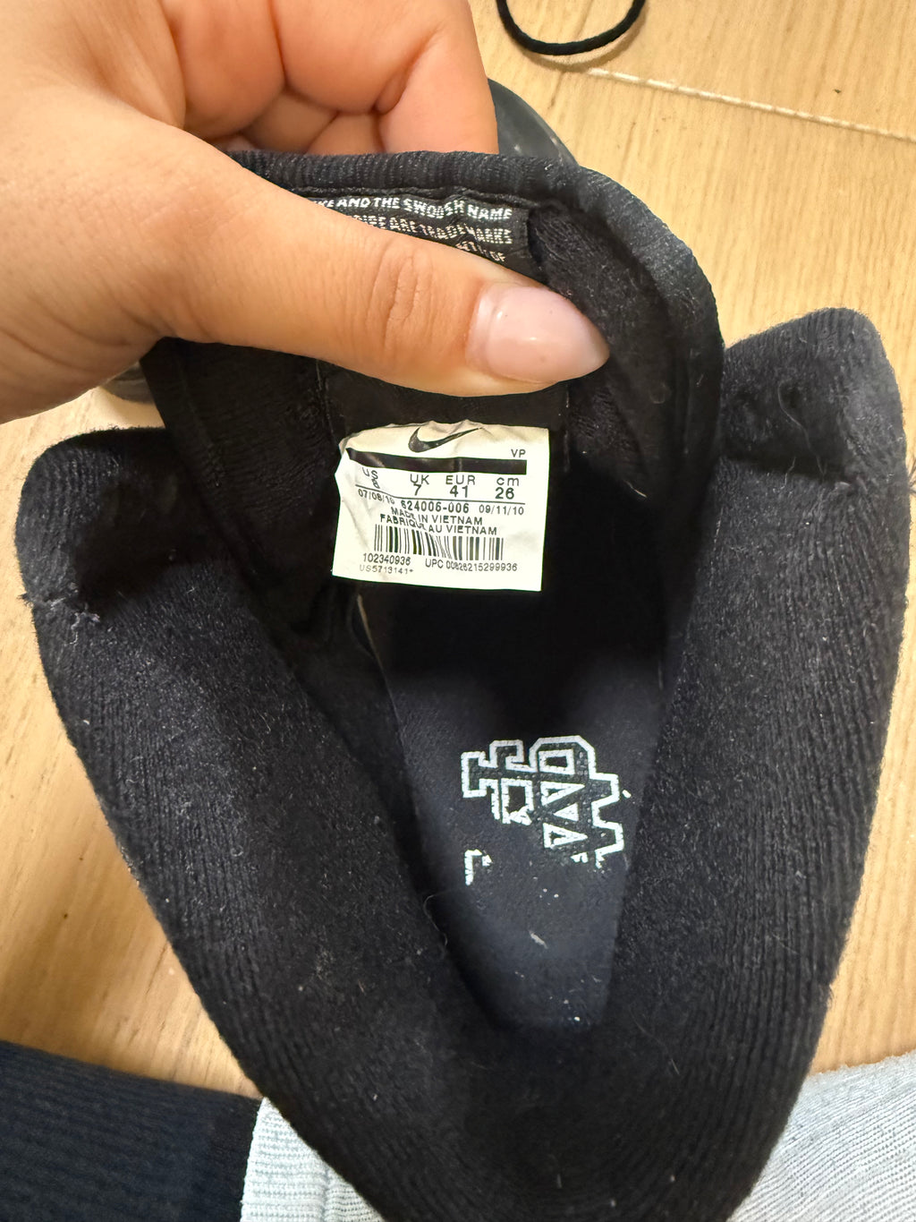 High top black Nike trainers