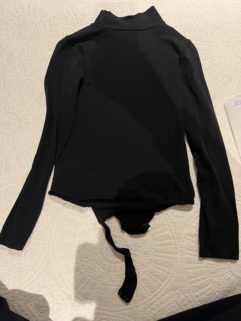 Long sleeve black bodysuit