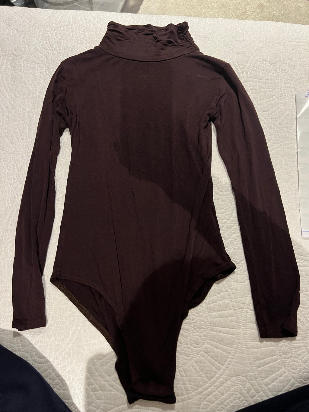 Burgundy turtle neck bodysuit