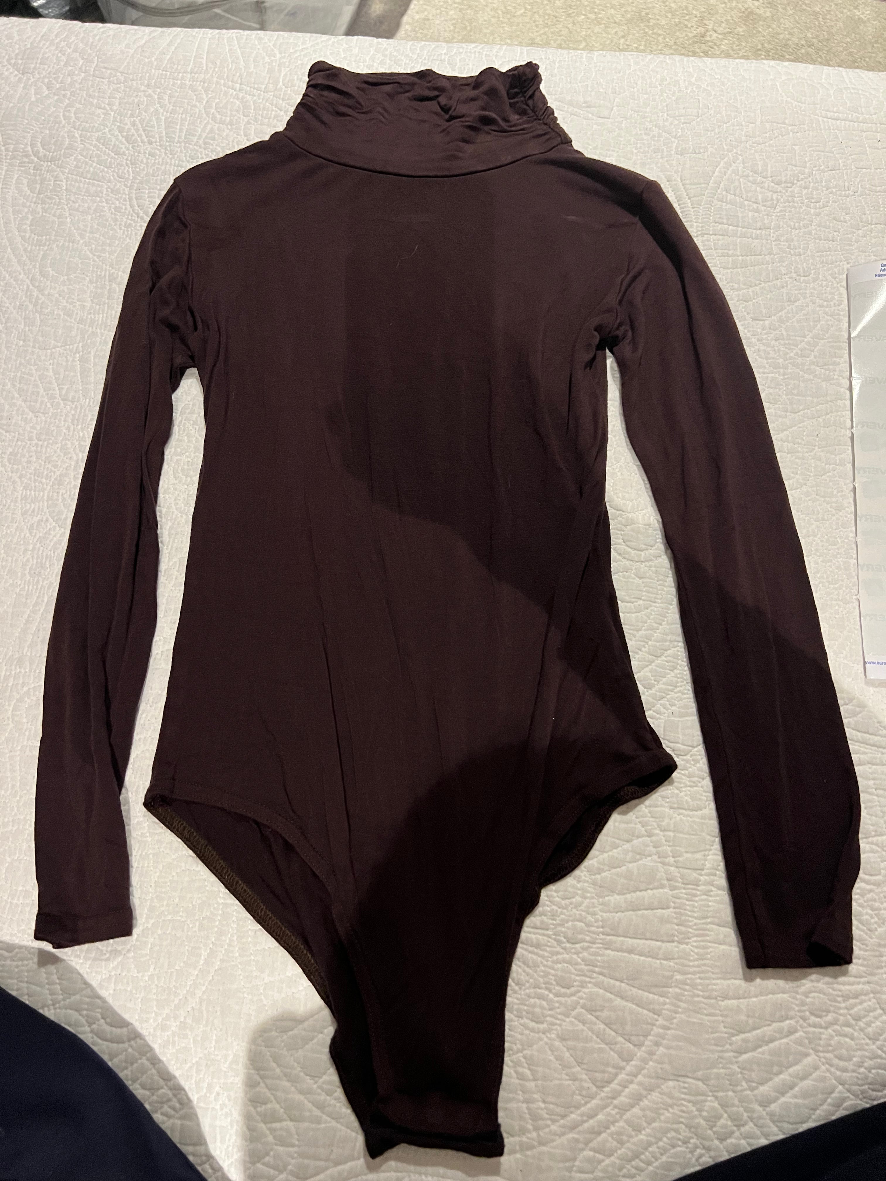 Burgundy turtle neck bodysuit