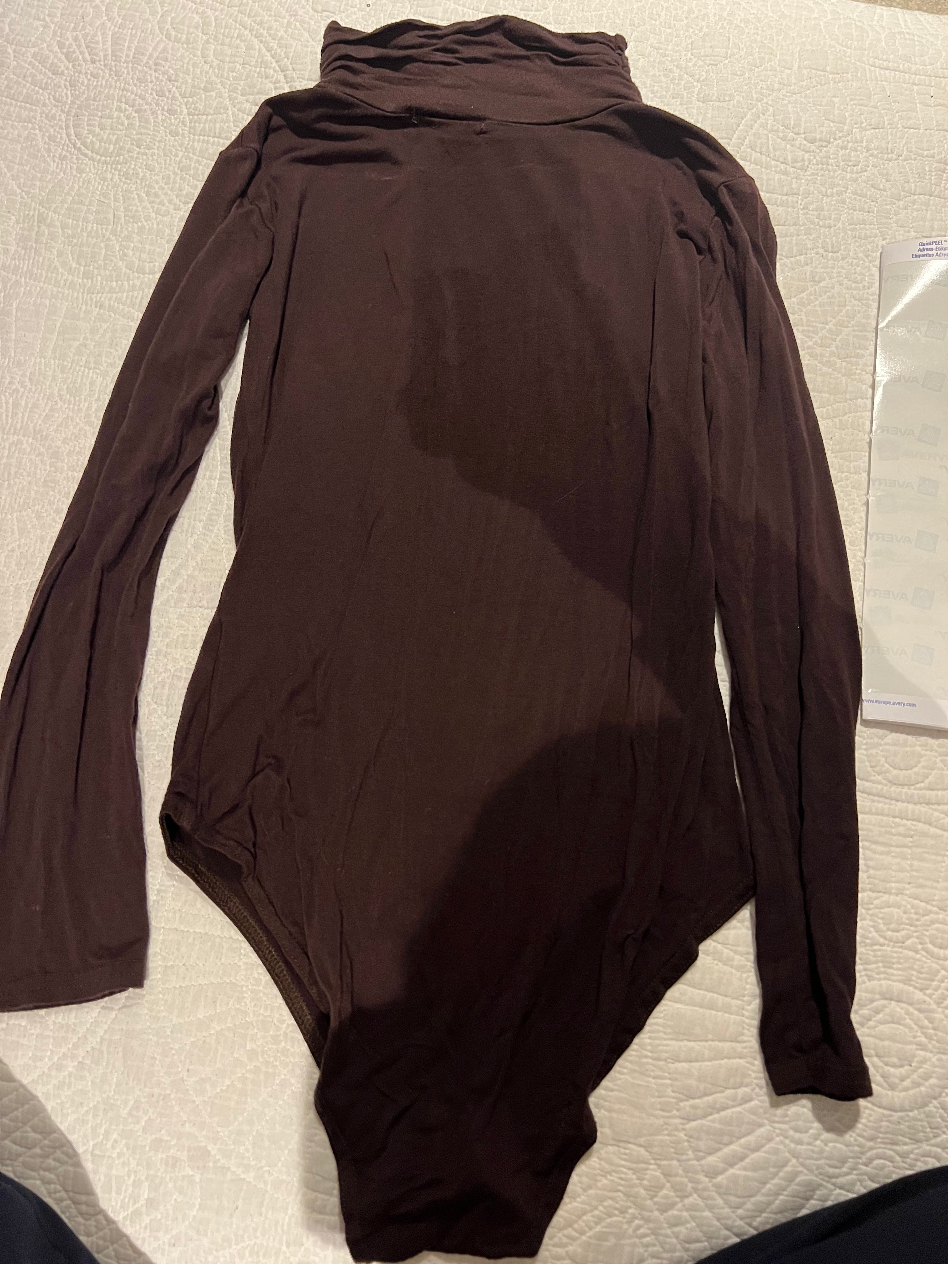 Burgundy turtle neck bodysuit